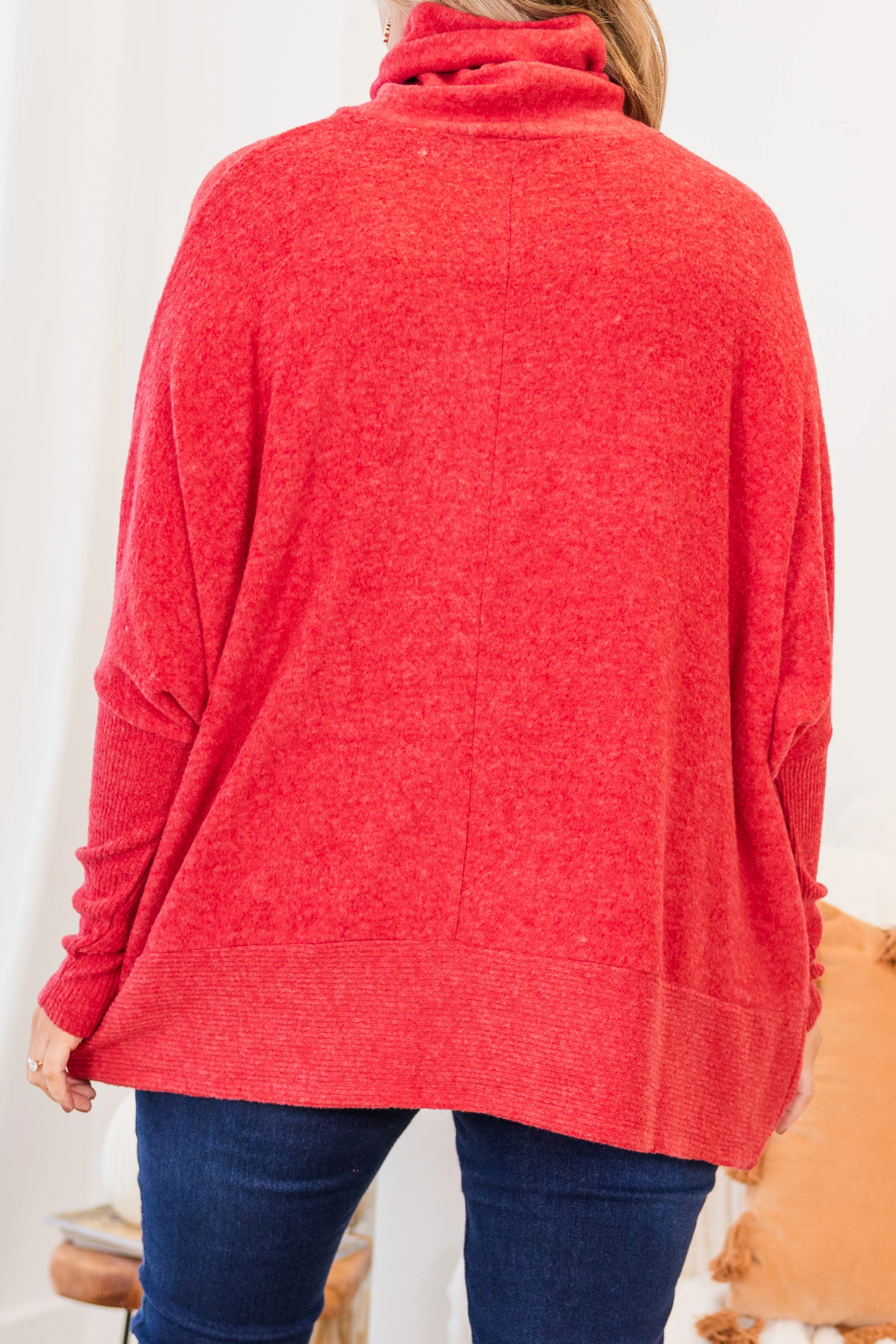 Mind Made Up On You Sweater, Dark Red - Giverhouse