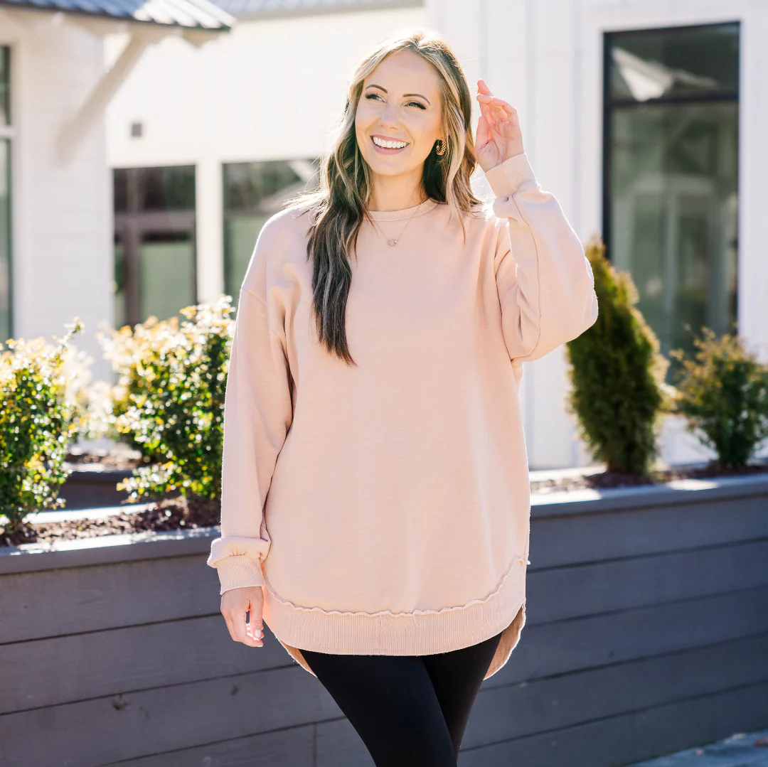 My Life In Pink Tunic, Toasted Almond - Giverhouse