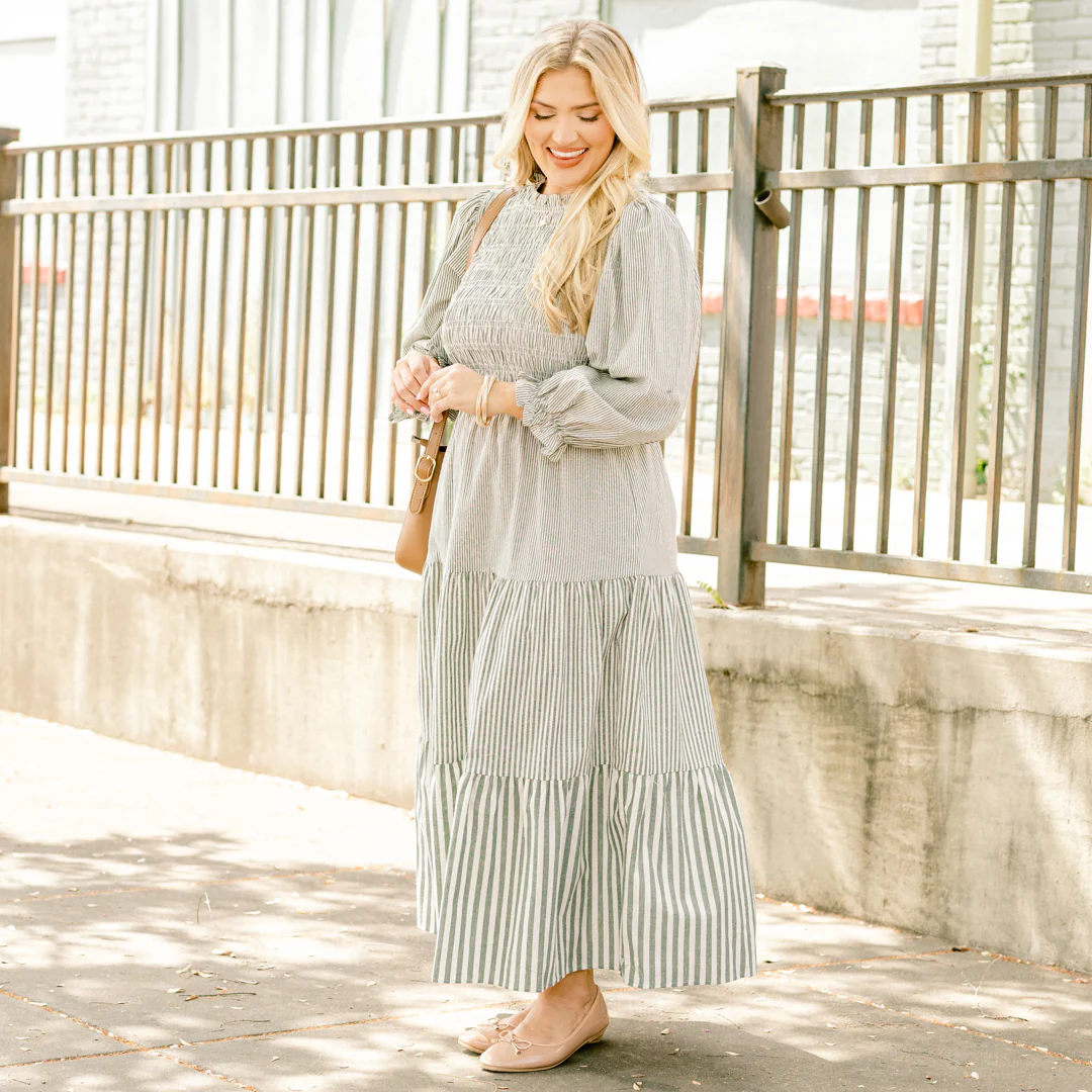 Gracefully As She Goes Dress, Olive - Giverhouse