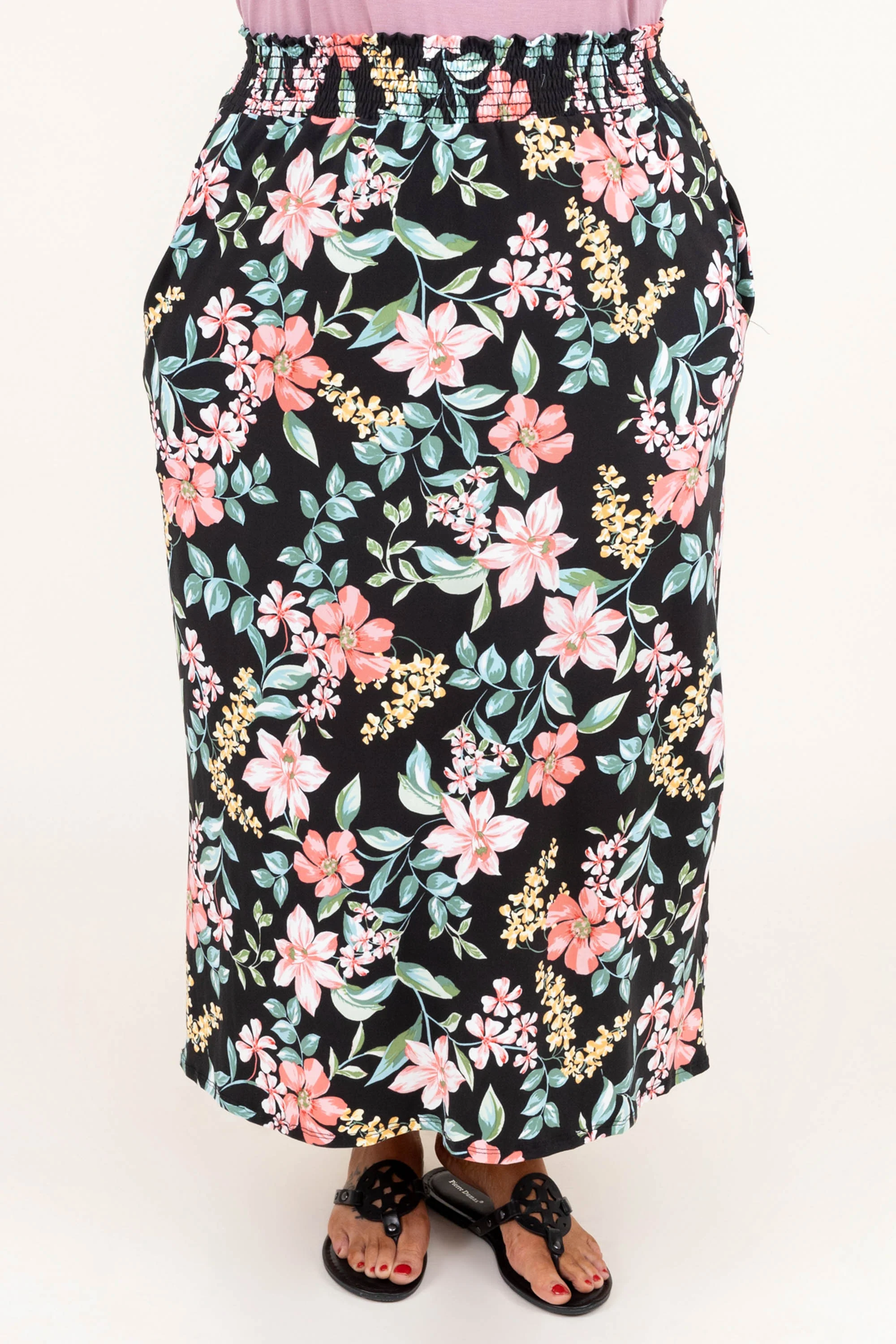 No Drama Here Maxi Skirt, Black - Giverhouse