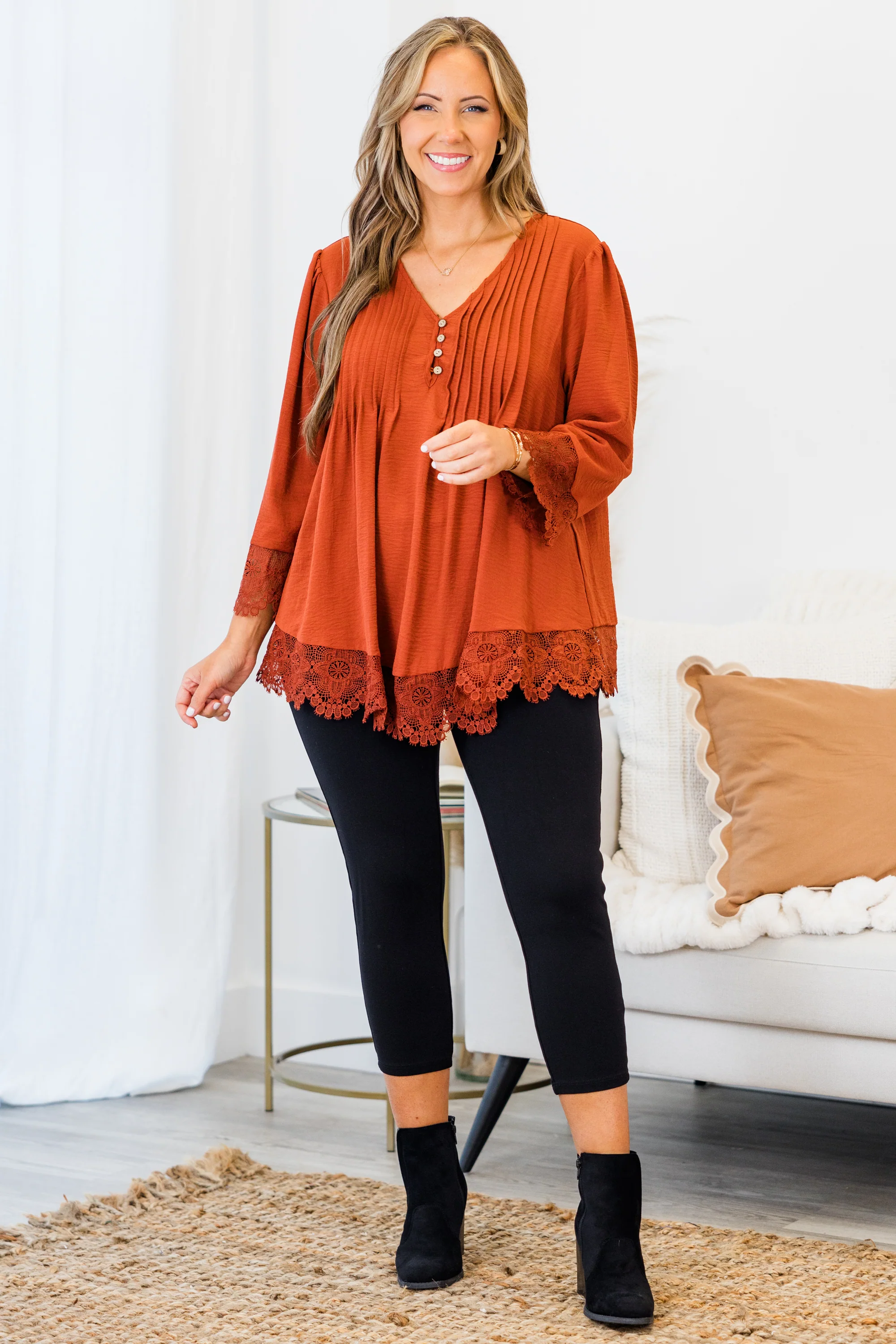 Desert Sunrise Top, Rust - Giverhouse