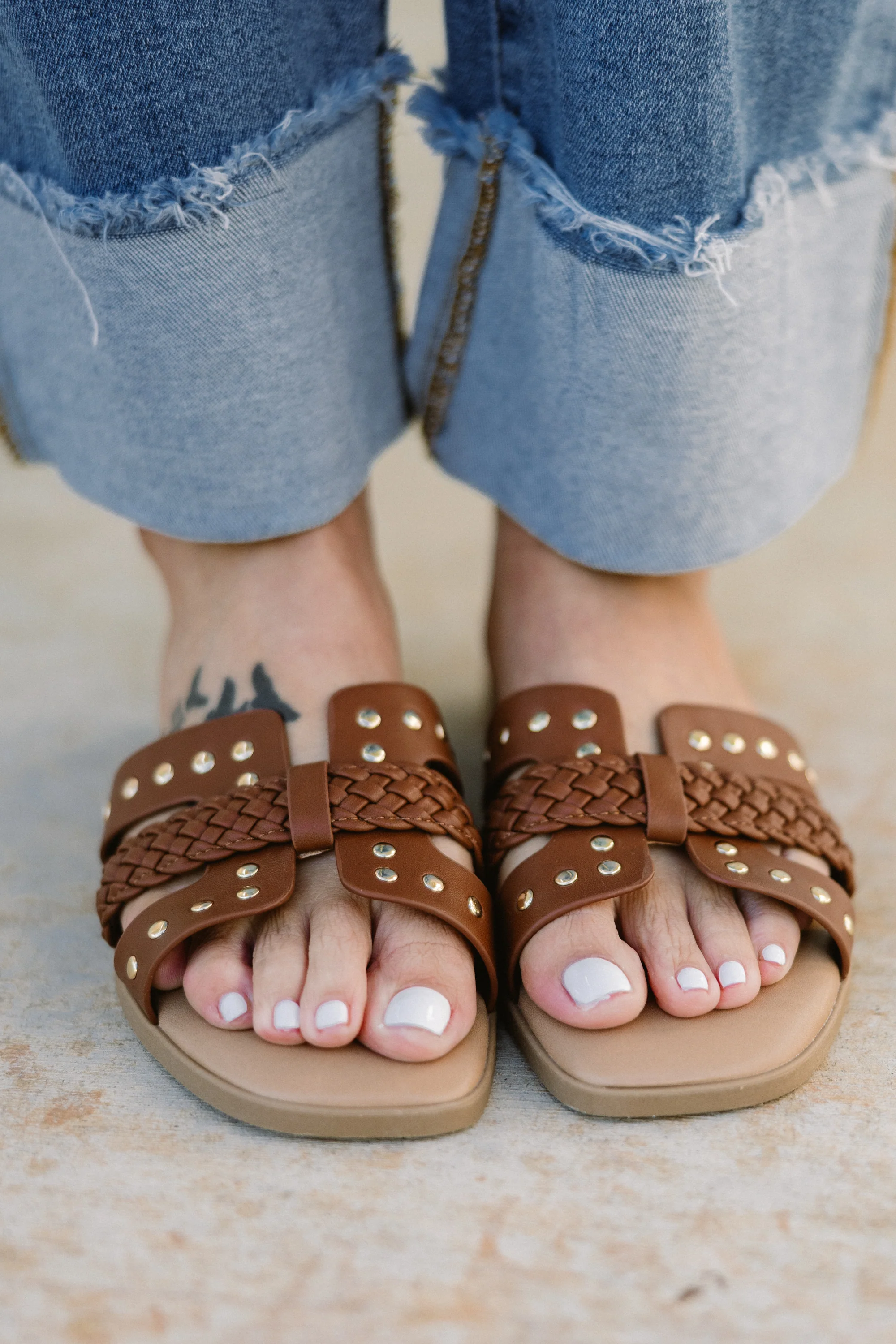 Against All The Odds Sandals, Cognac - Giverhouse