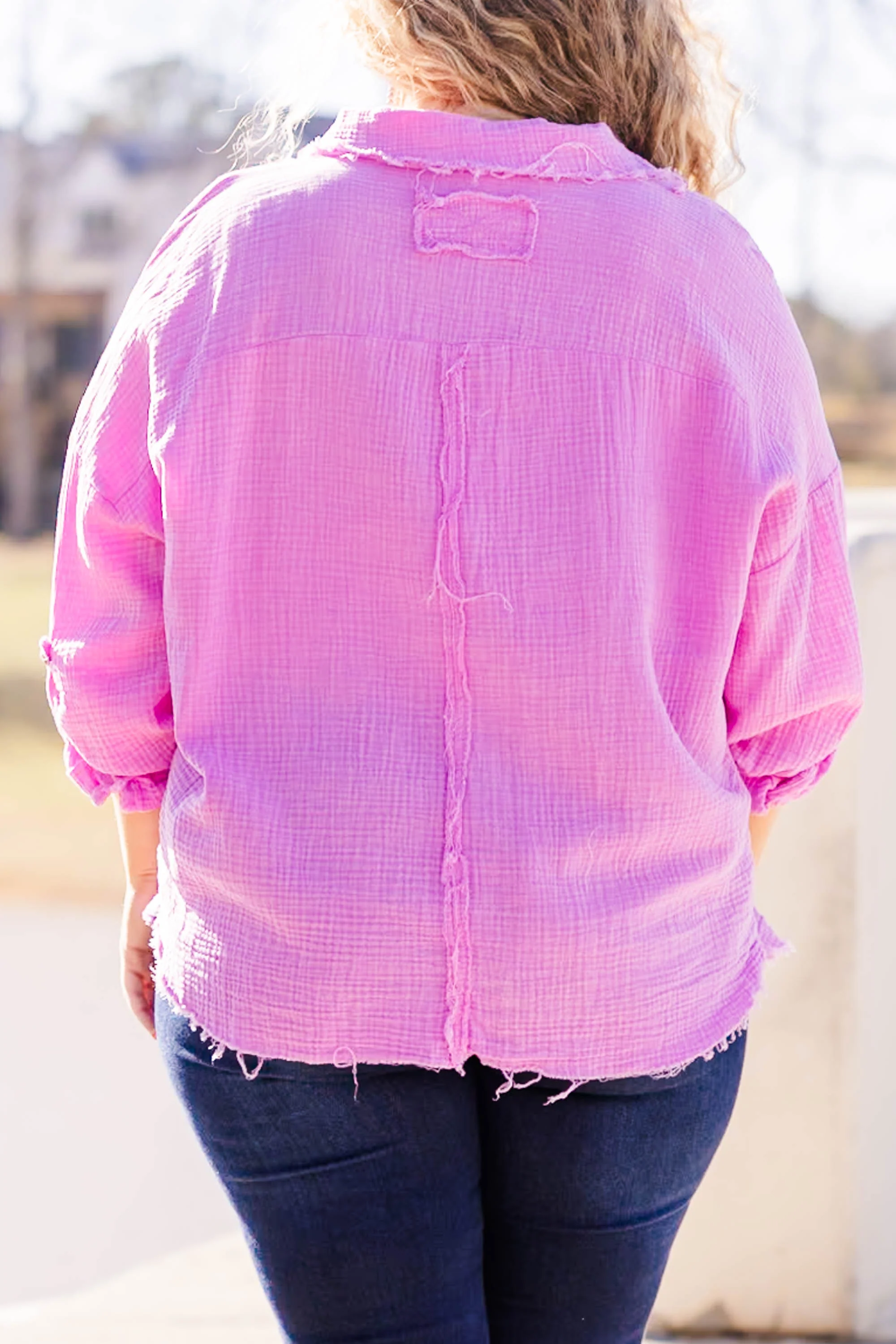 Popular Phrase Top, Bright Mauve - Giverhouse