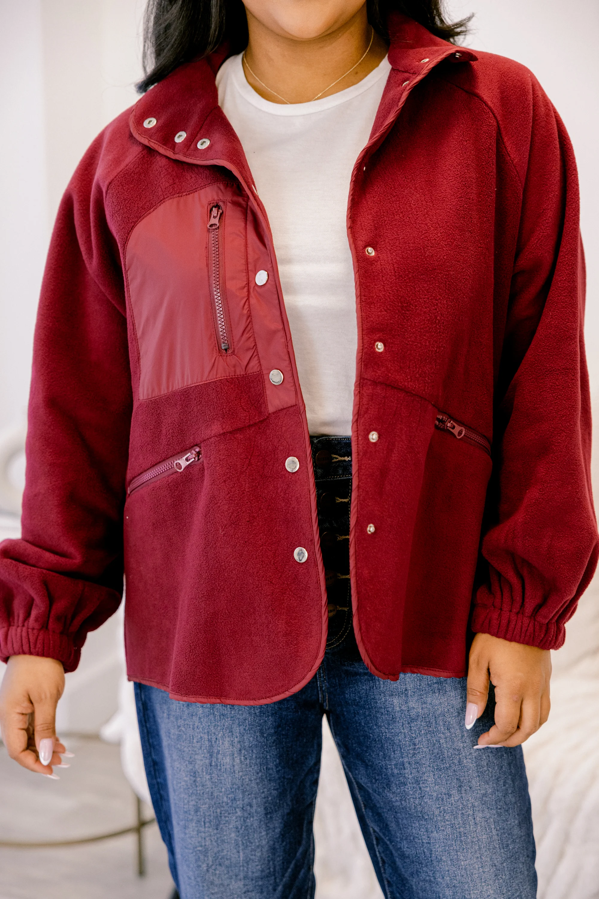 New Chapters Jacket, Burgundy - Giverhouse