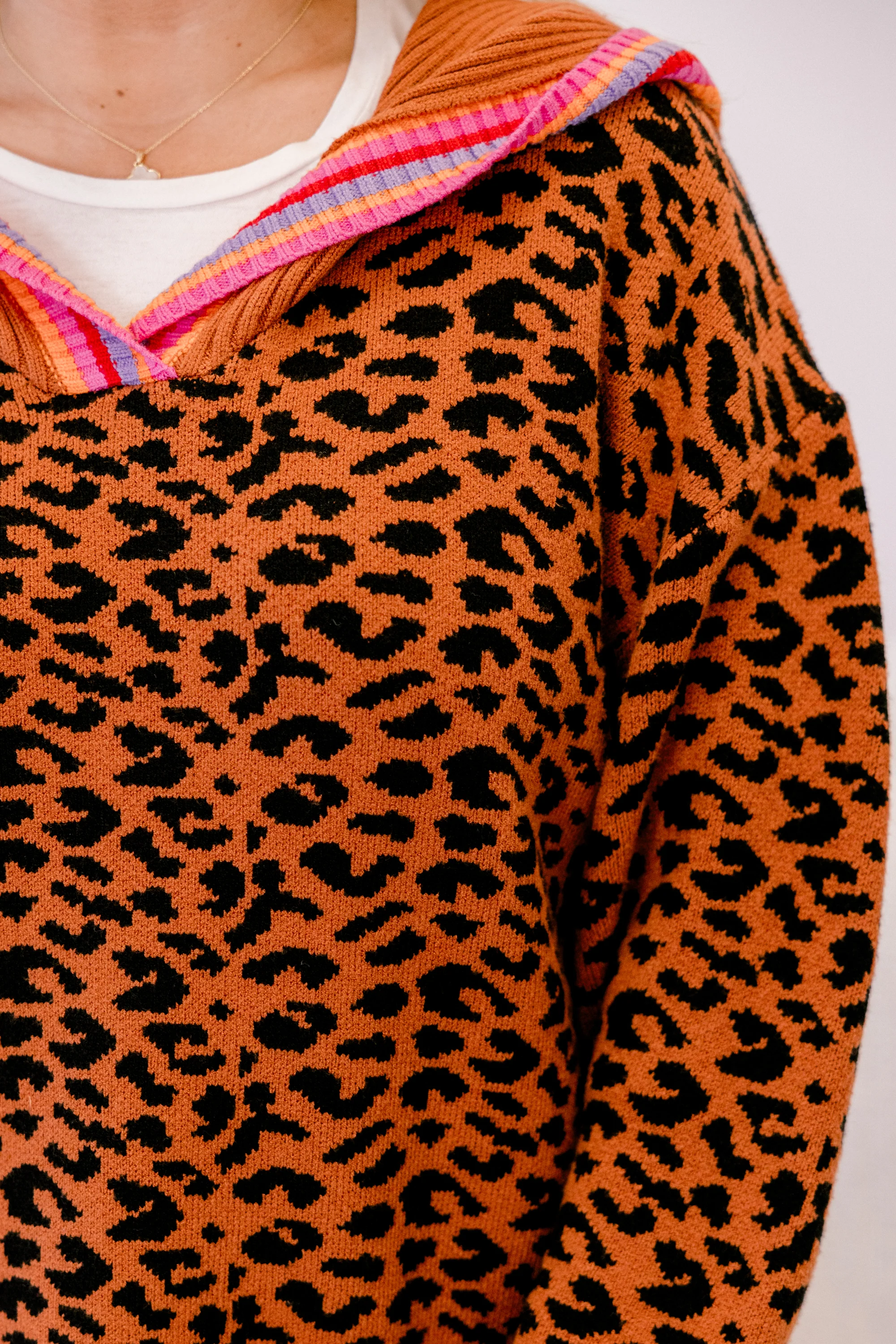 Smiling Through It All Sweater, Leopard Multi - Giverhouse