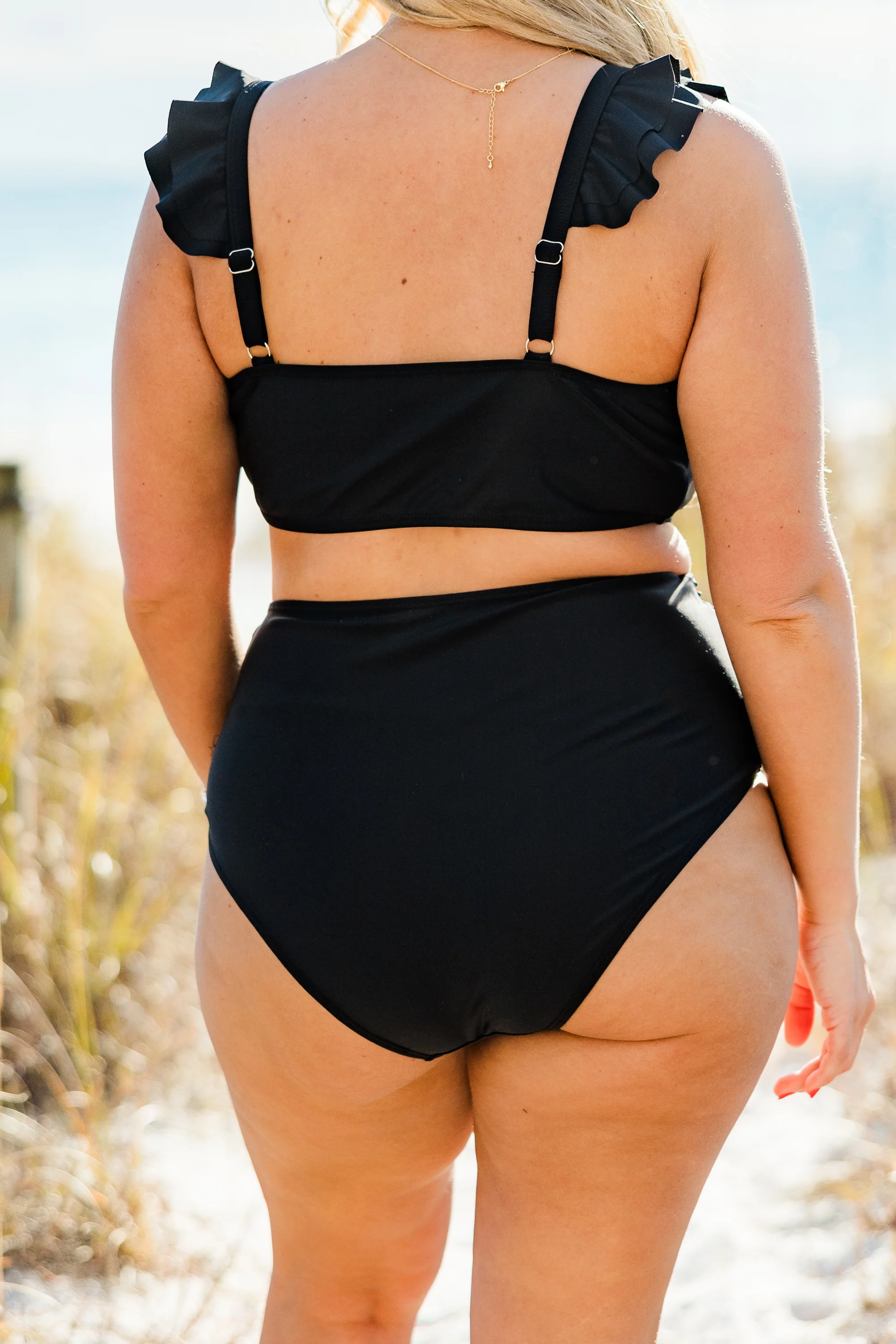 Beach Trip Swim Bottom, Black - Giverhouse
