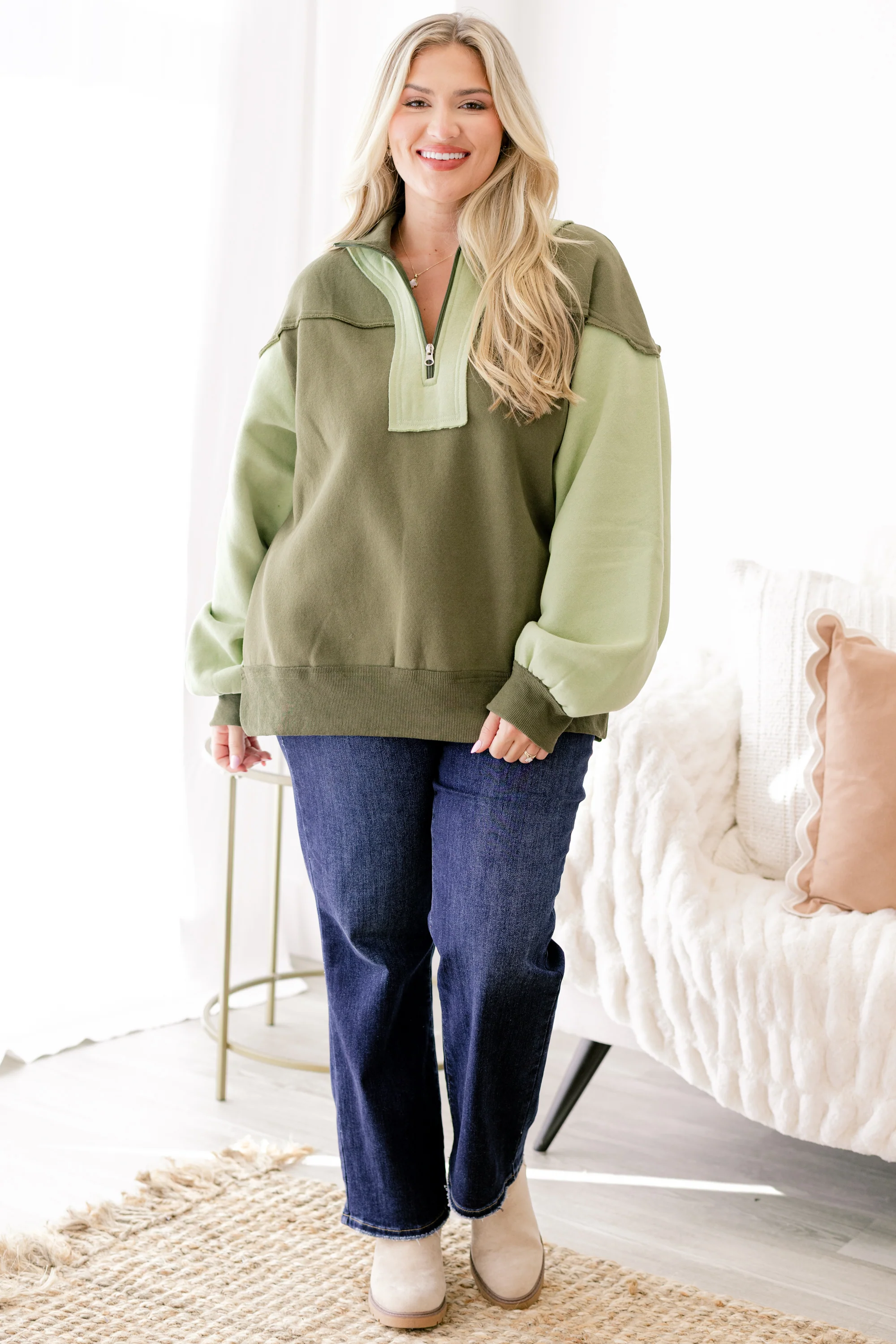 All We Want Pullover, Green - Giverhouse