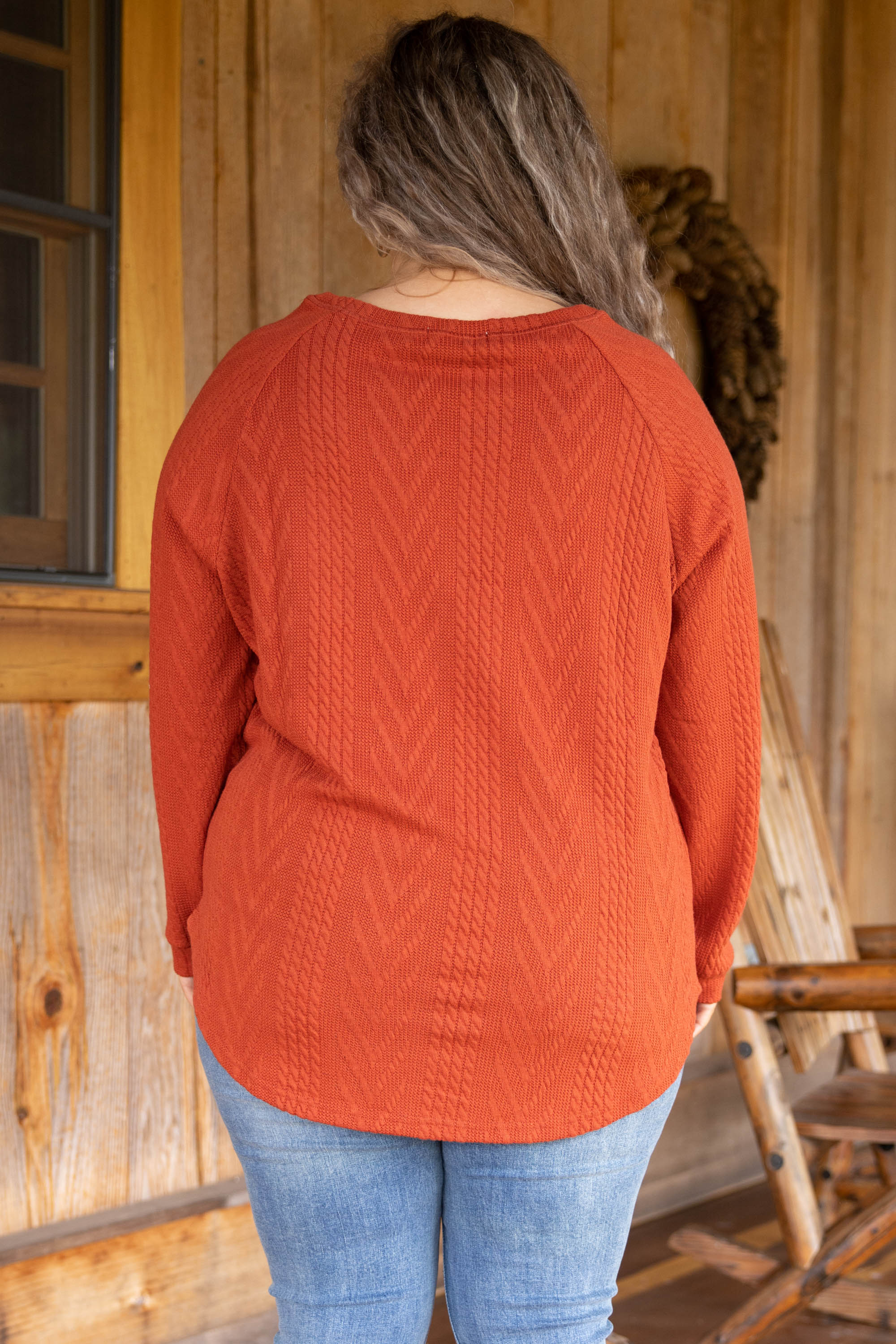 Slouchy Cableknit, Rust - Giverhouse