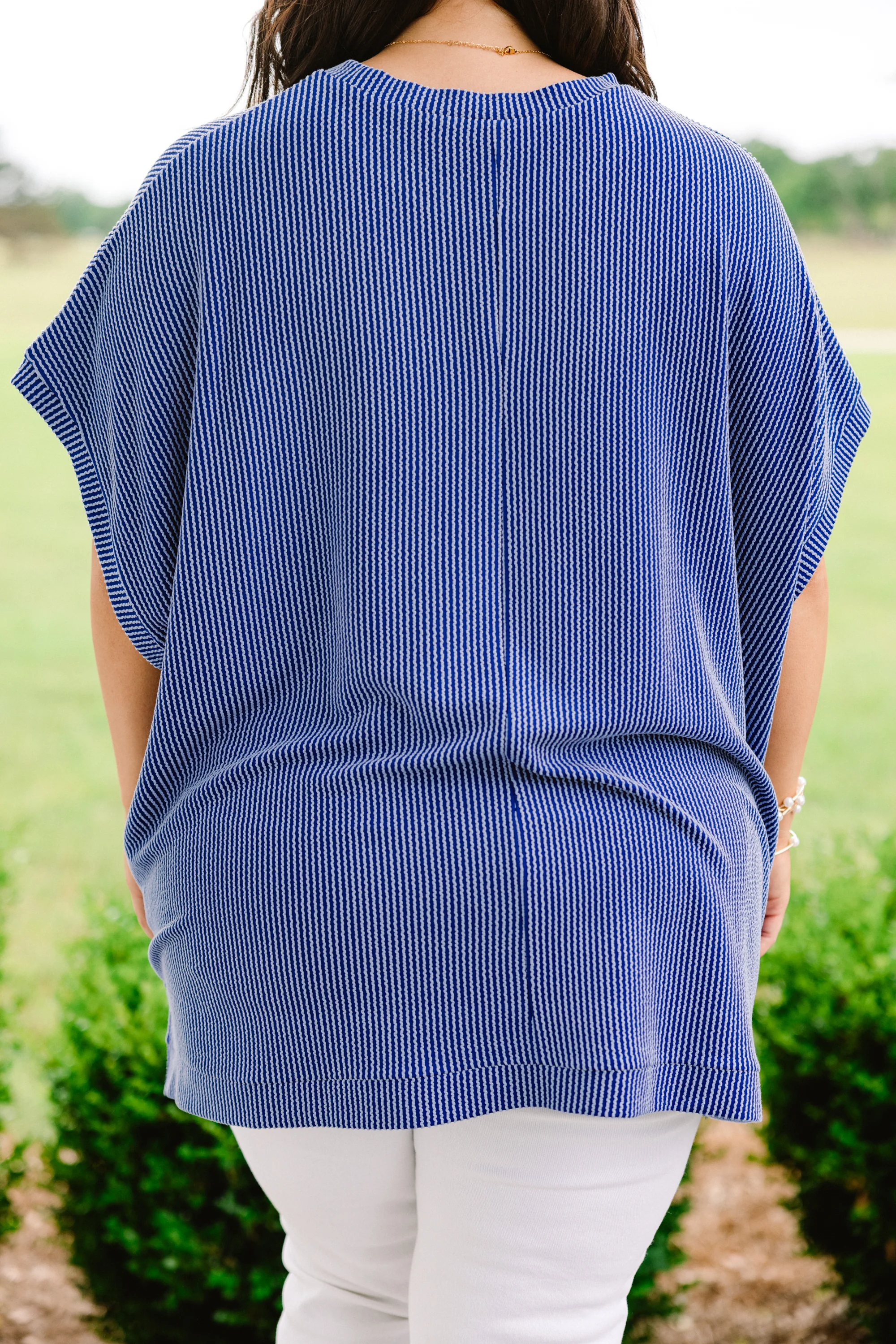 All About Knits Top, Dark Blue - Giverhouse