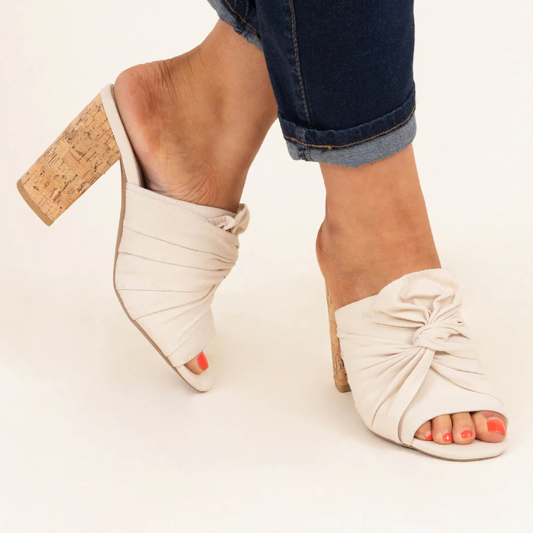 Grand Entrance Mules, Stone - Giverhouse