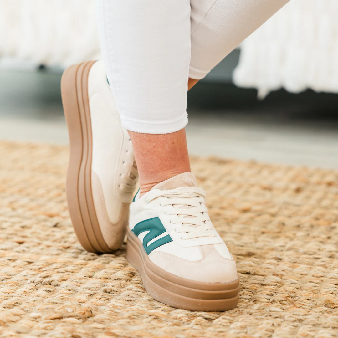 Stars In My Heart Sneakers, Beige - Giverhouse