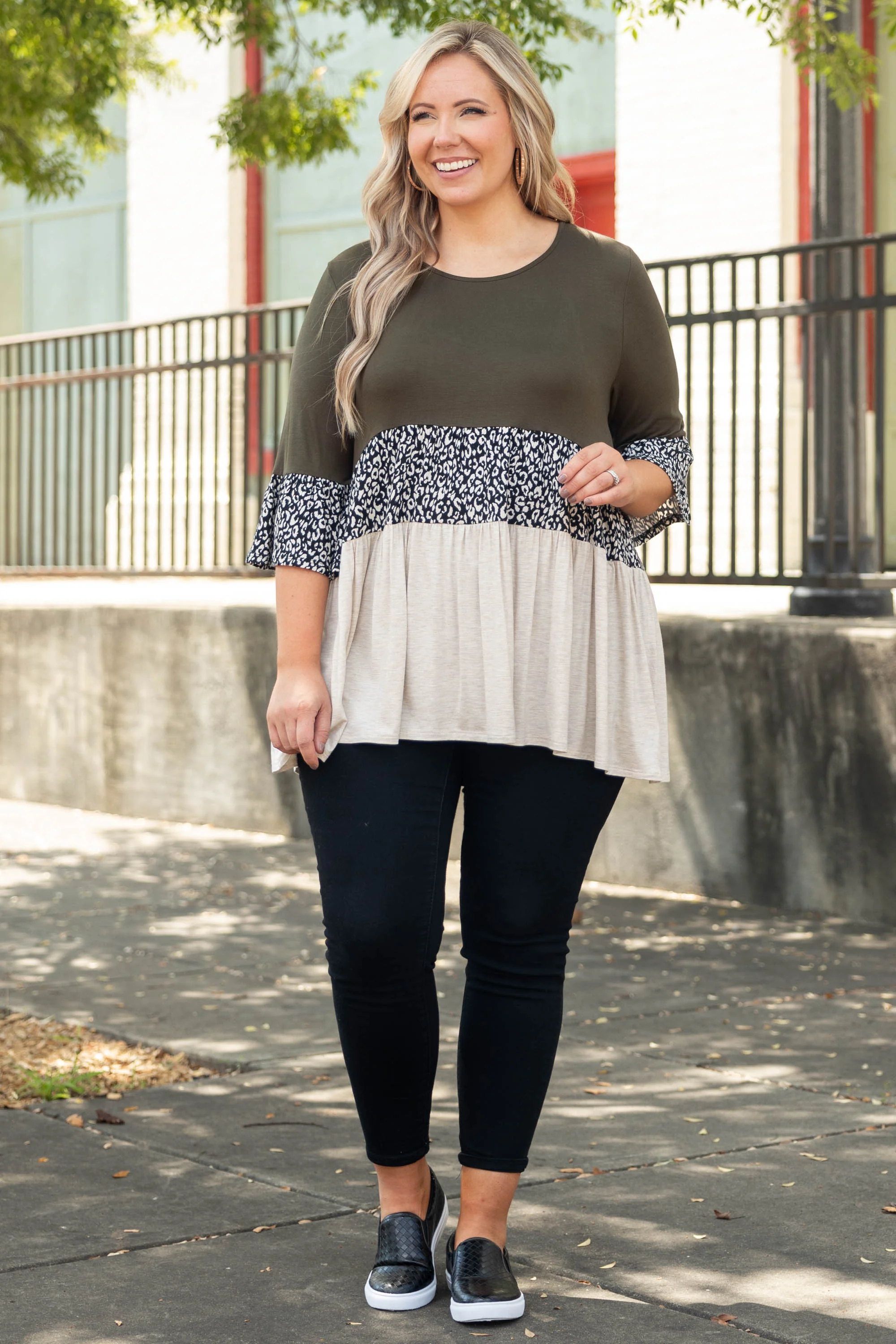 Fiercely Wild Top, Olive - Giverhouse