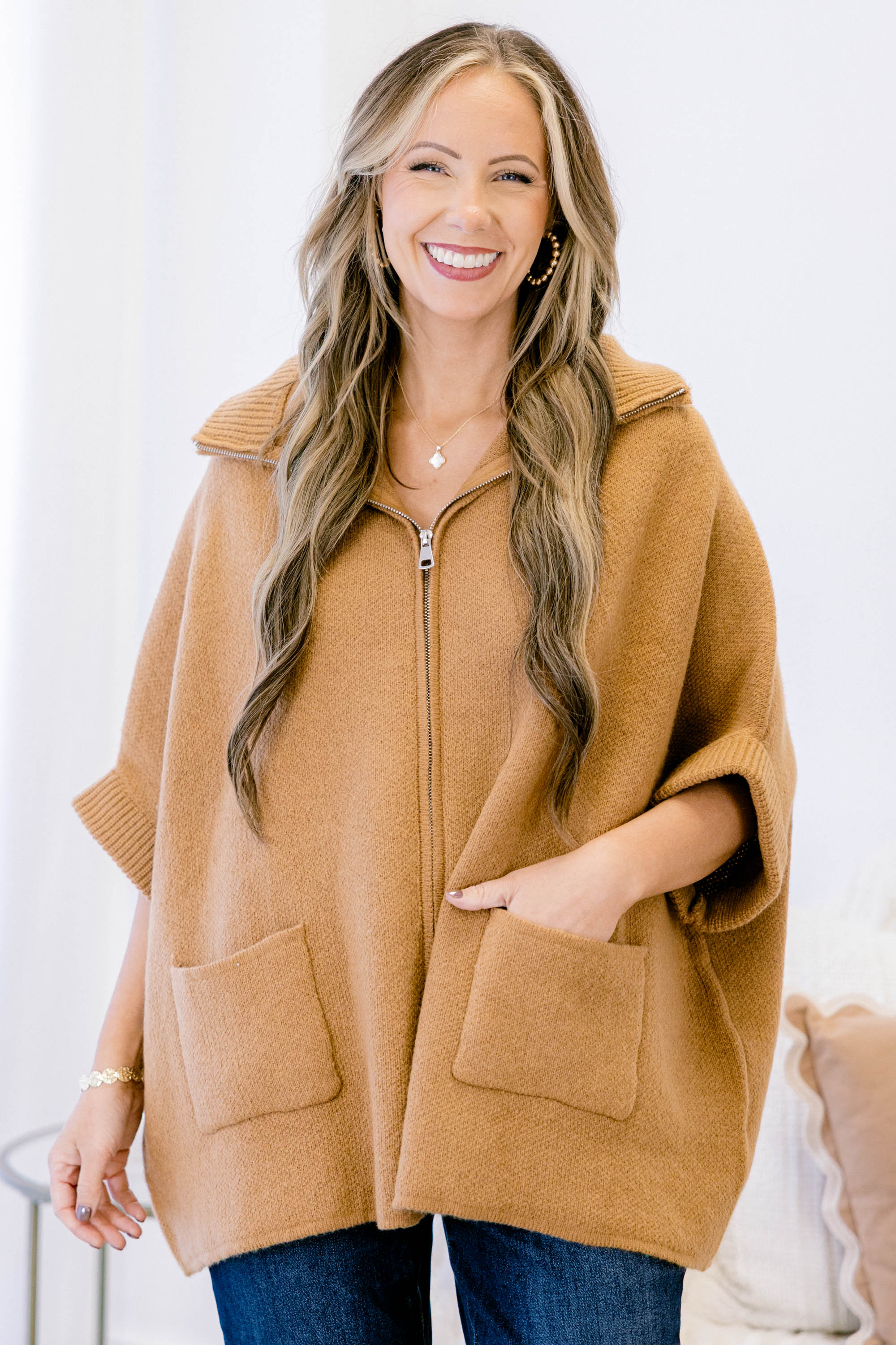 Give Me Peace Sweater, Khaki - Giverhouse