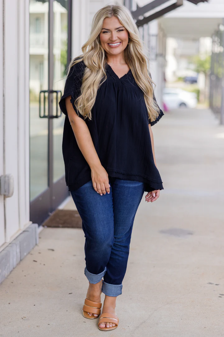 Delight In Dancing Top, Black - Giverhouse