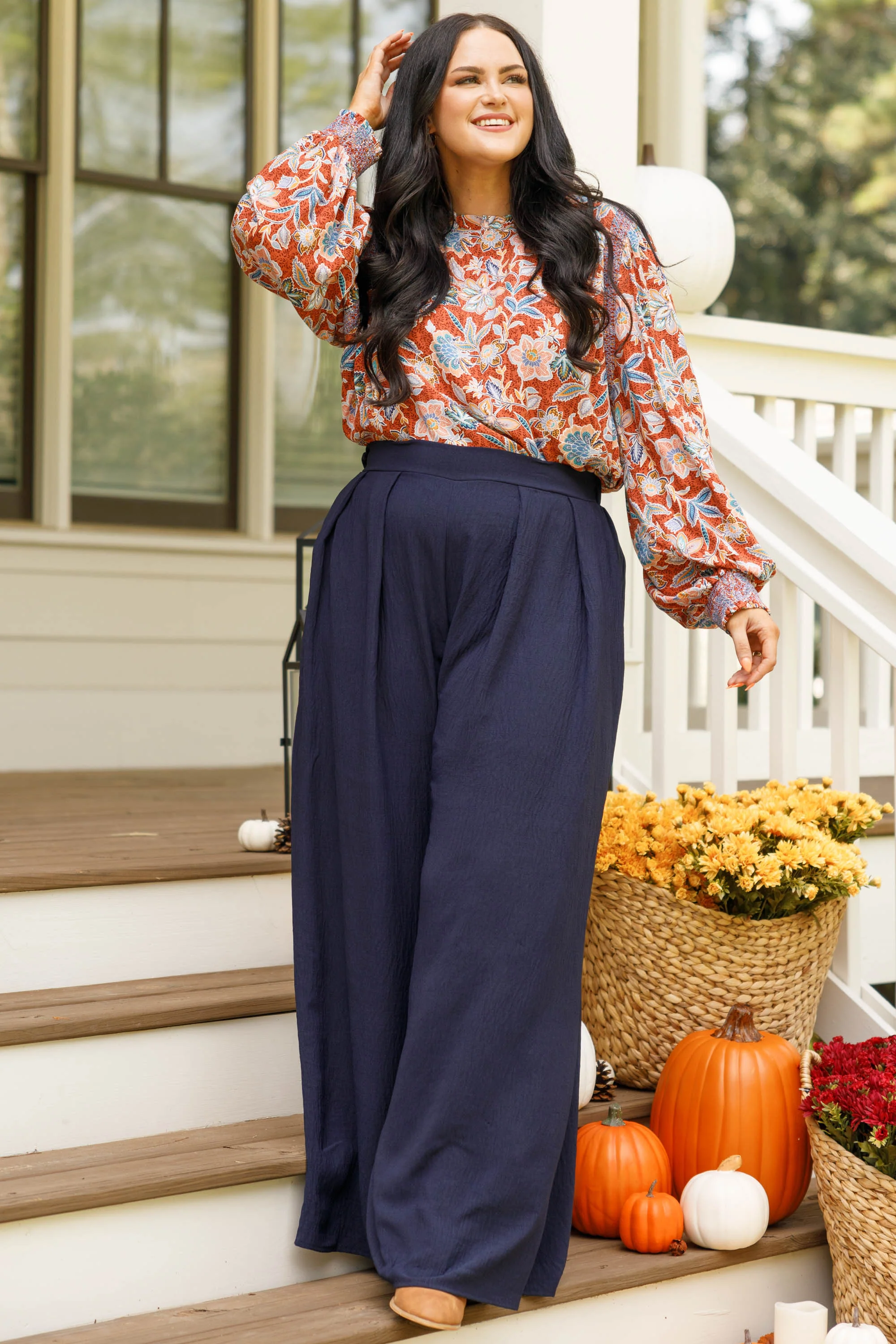 Love From A Distance Blouse, Rust - Giverhouse