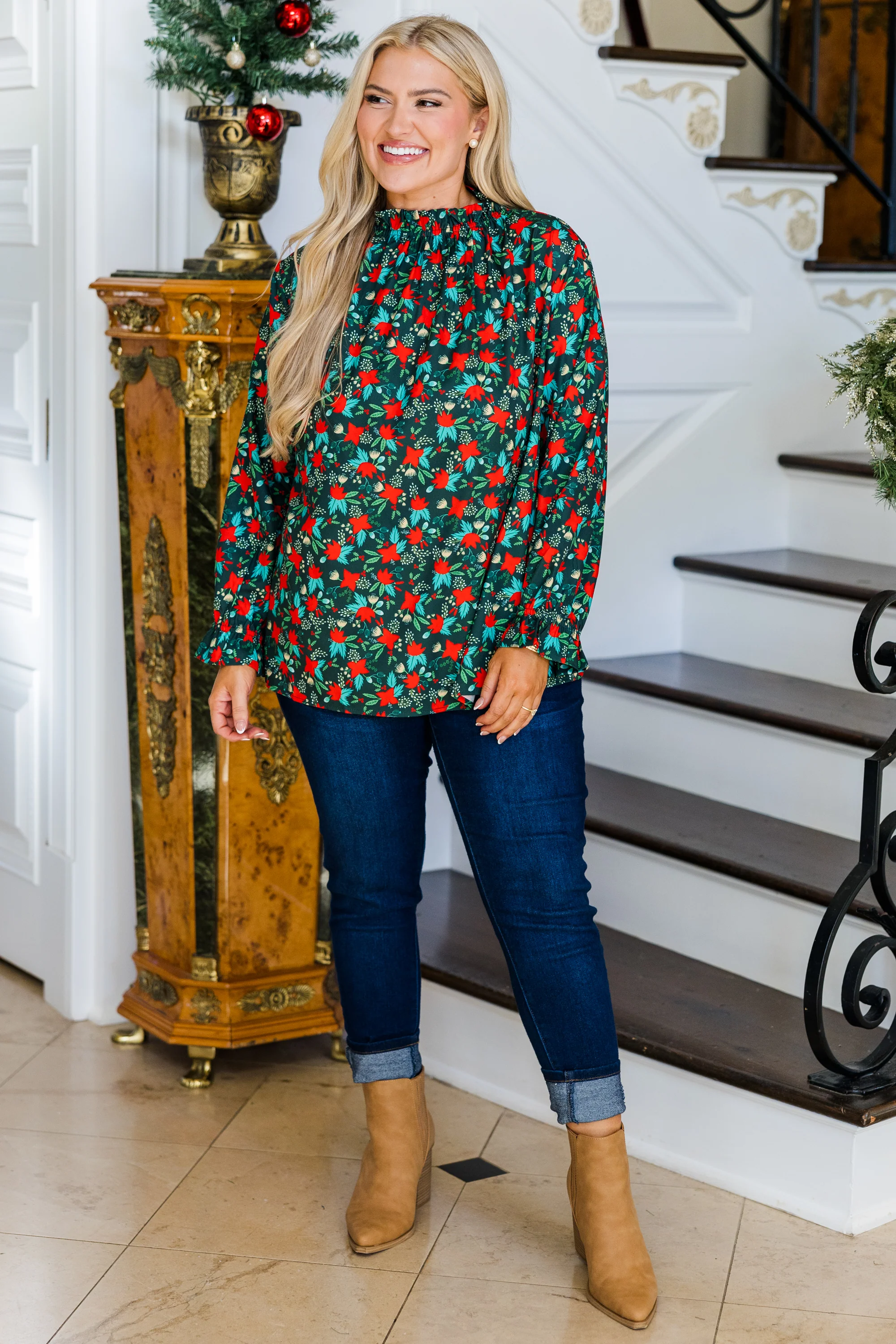 Holiday Bliss Top, Green - Giverhouse