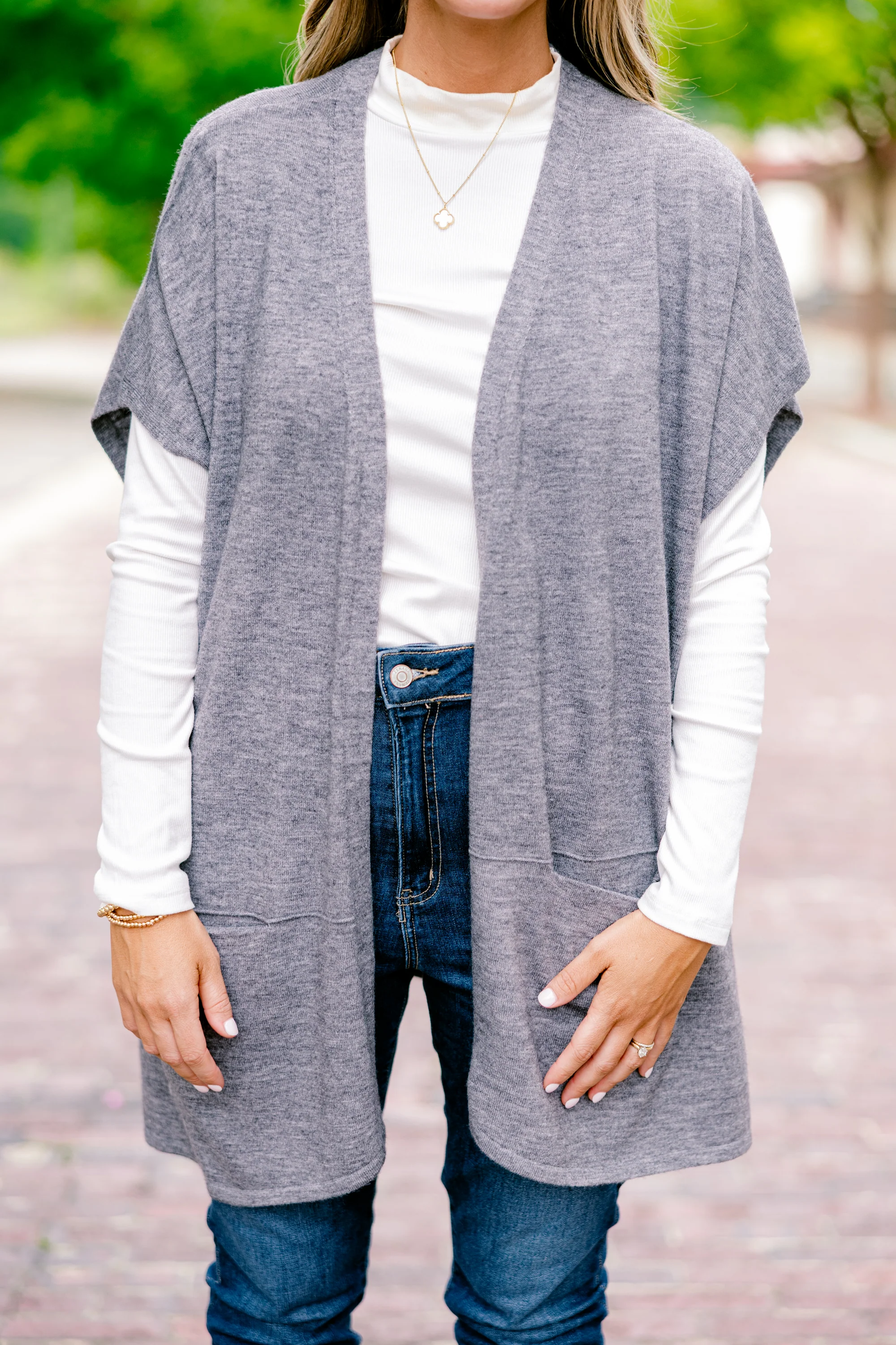 Great Day Cardigan, Heather Grey - Giverhouse