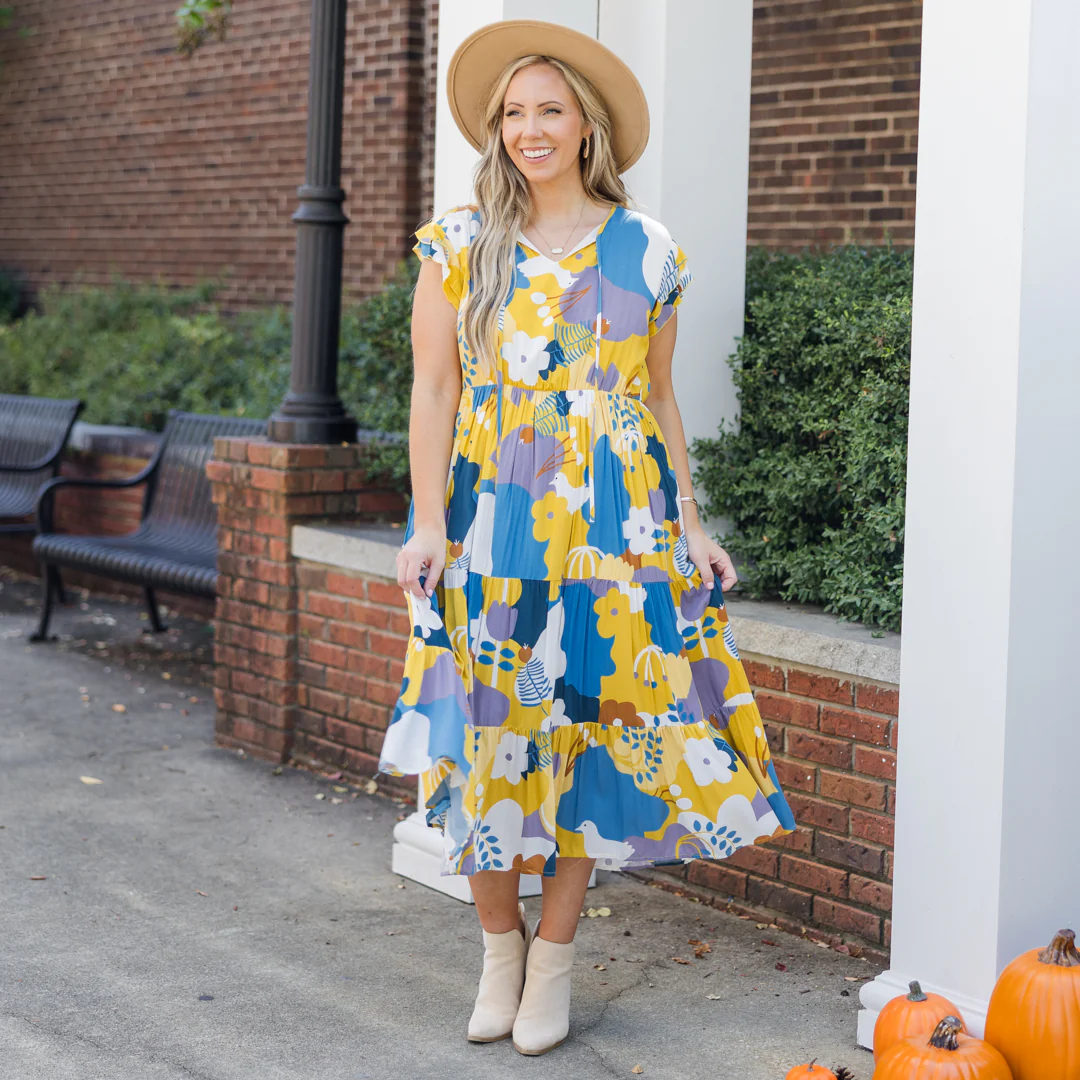 Love And Care Dress, Mustard - Giverhouse