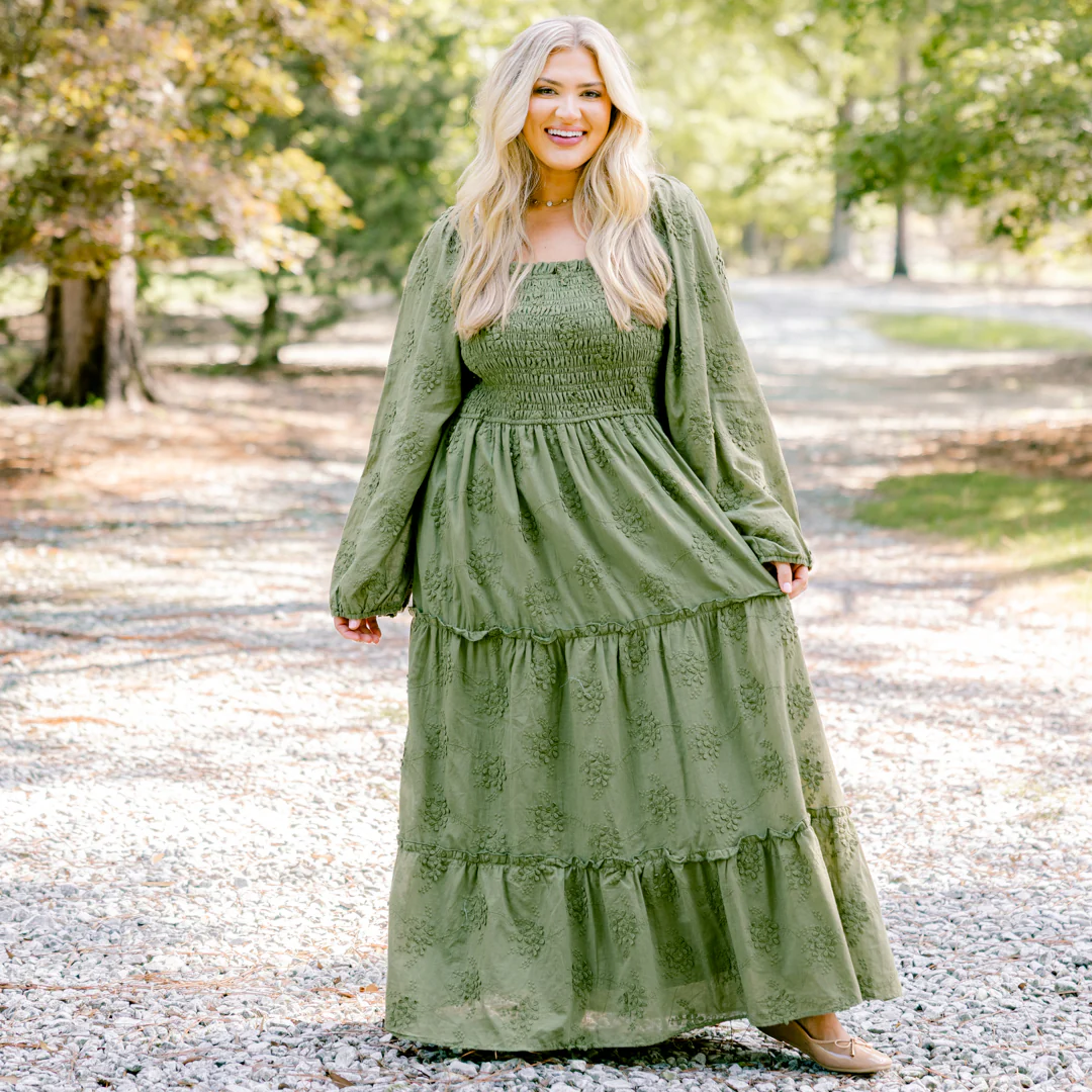 Plans Are Made Dress, Green - Giverhouse