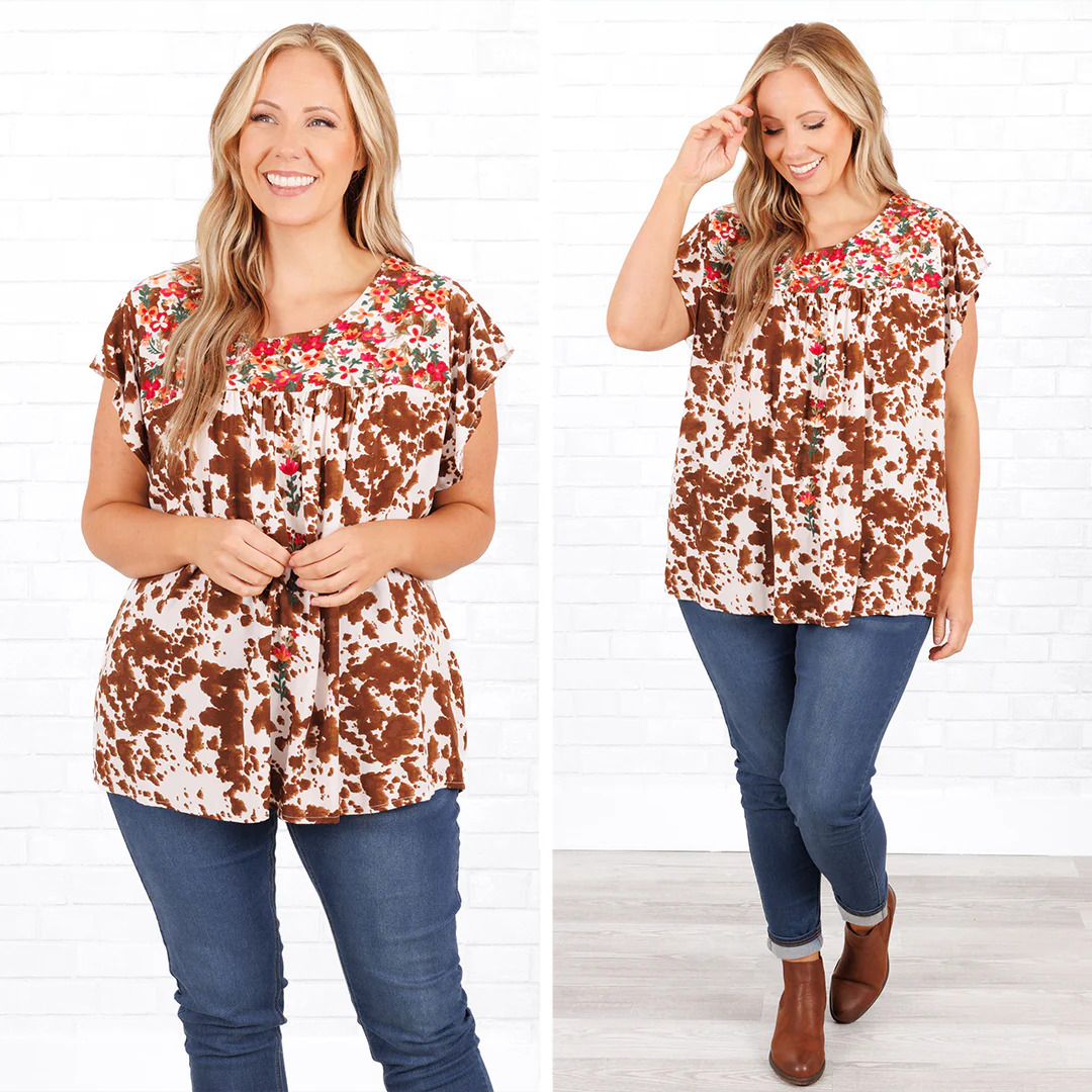 The Southern Charm Top, Mocha - Giverhouse