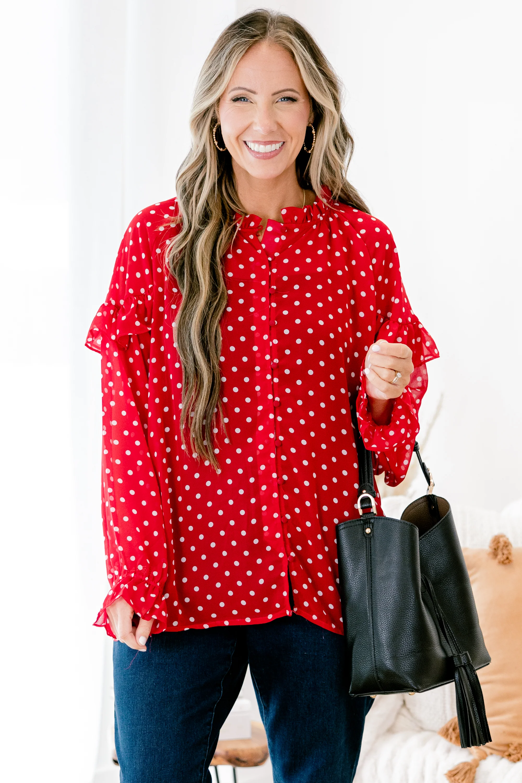 Happiness Is Homemade Top, Red - Giverhouse