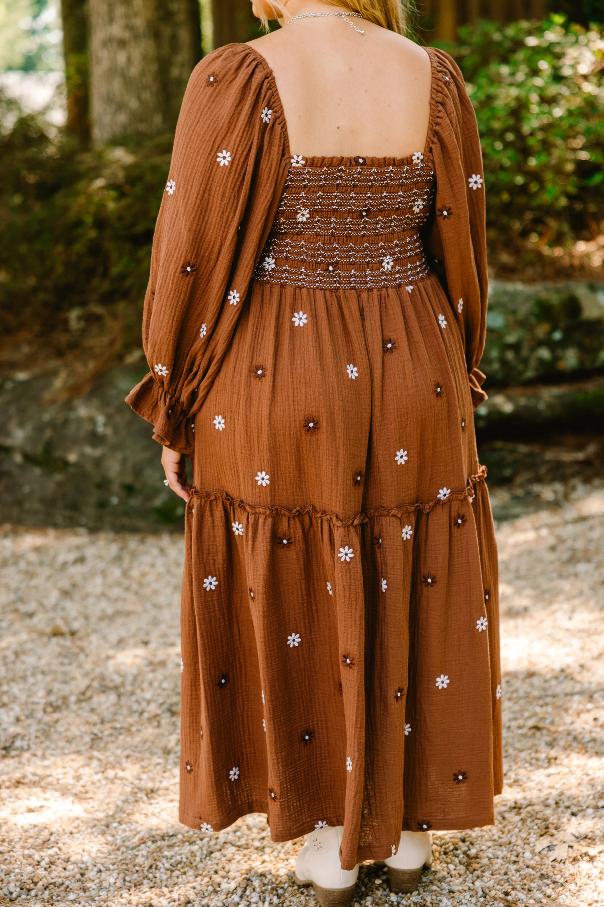 Wildflower Wonder Dress, Dark Brown - Giverhouse