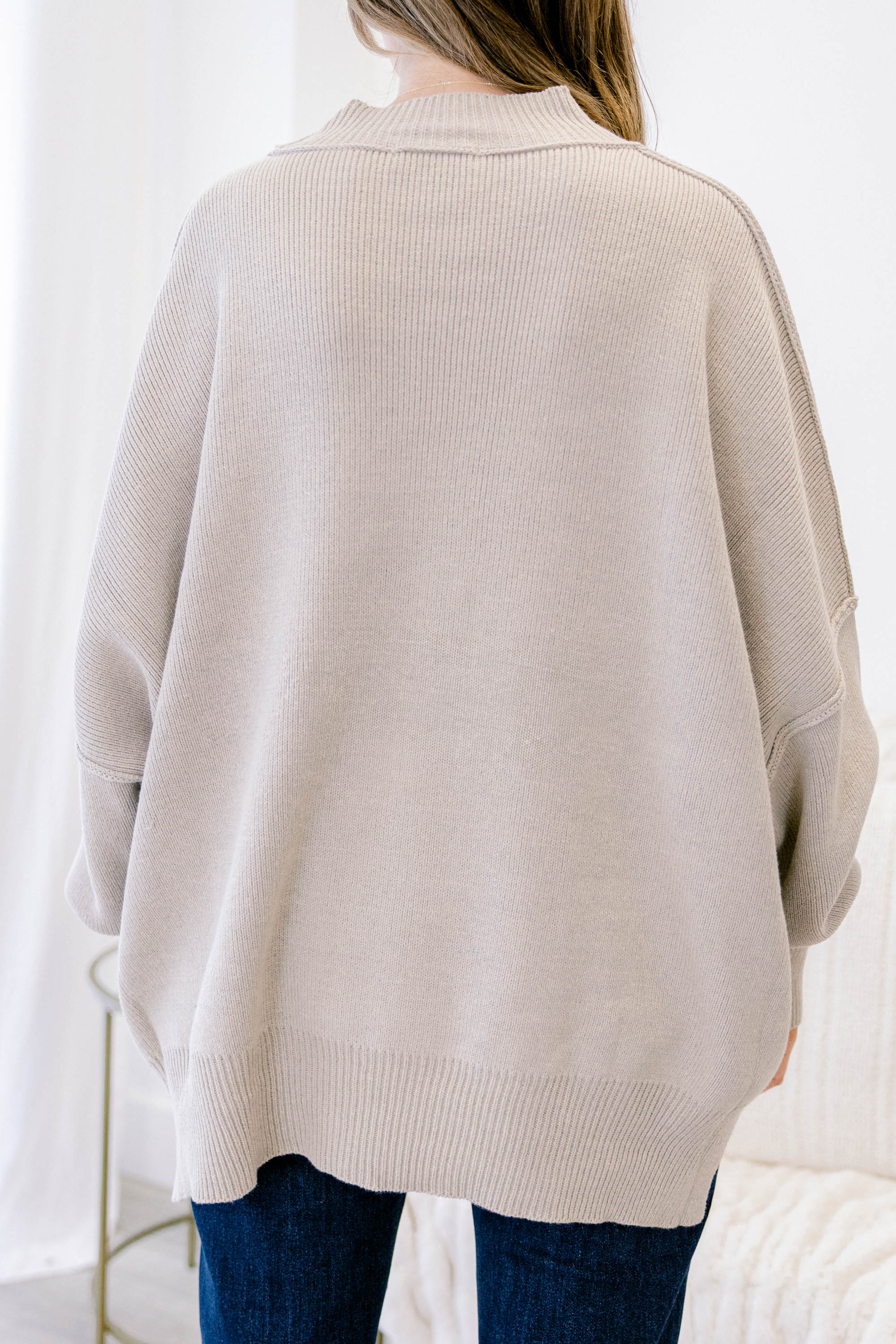 Perfectly Cozy Sweater, Heather Mocha - Giverhouse