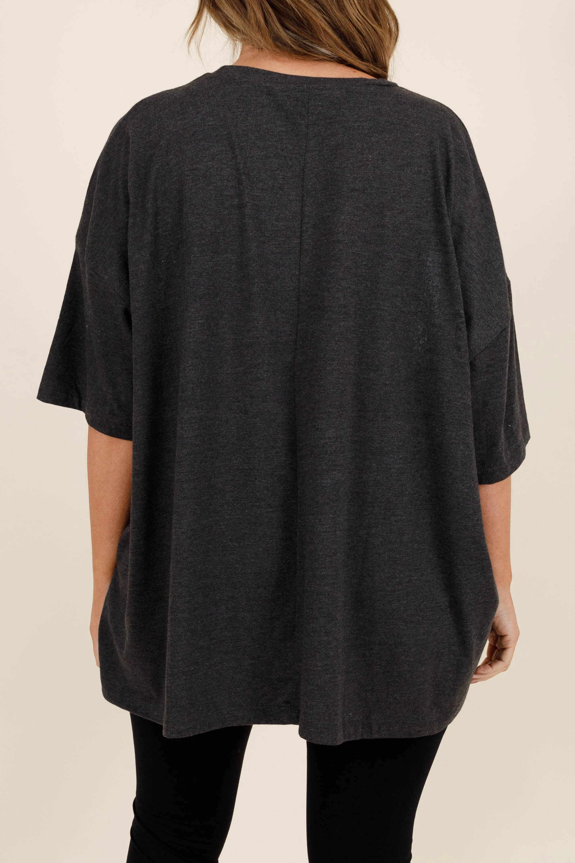 Moon Child Boyfriend Tee, Charcoal - Giverhouse