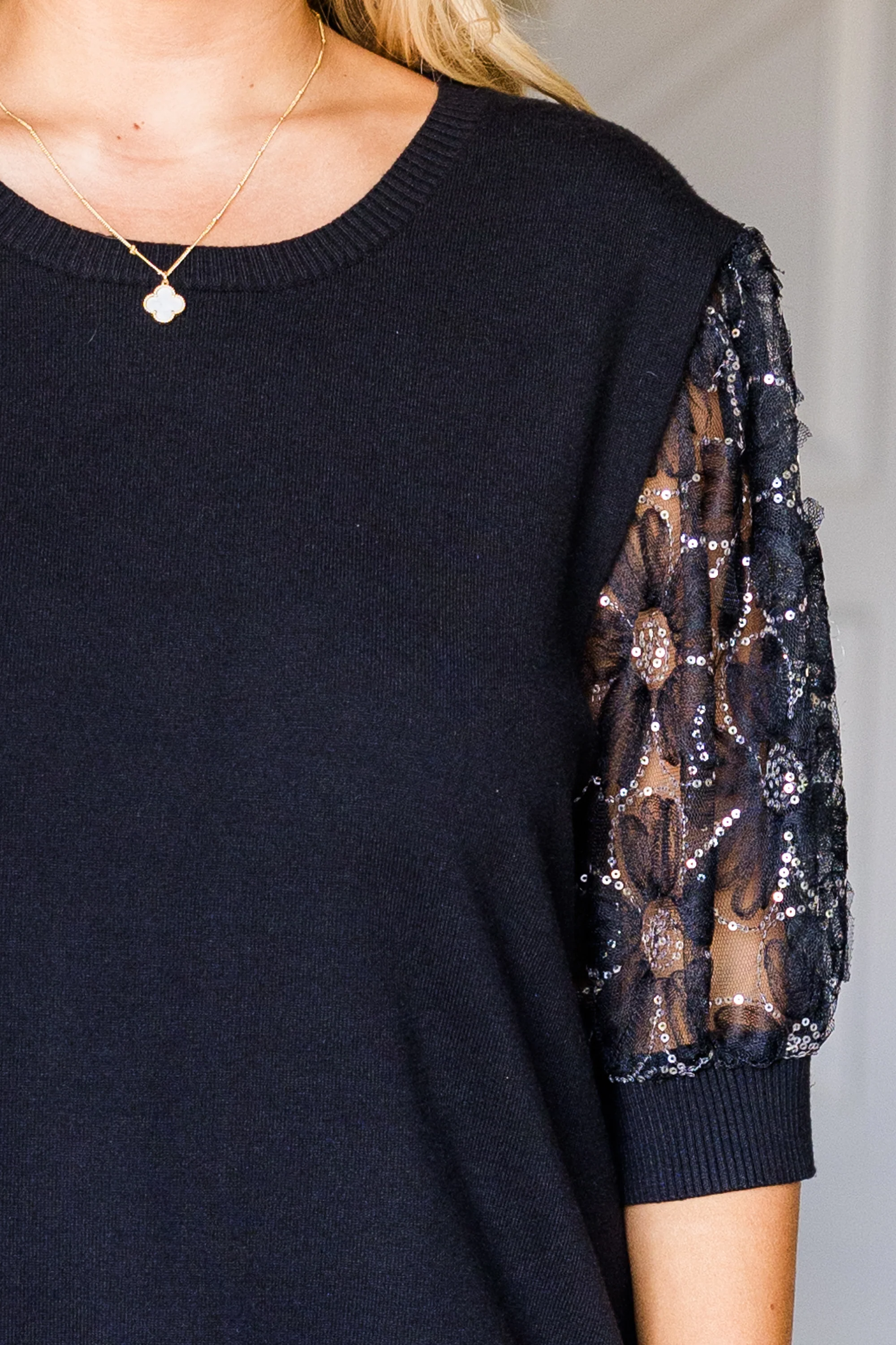 Shine Bright Darling Top, Black - Giverhouse