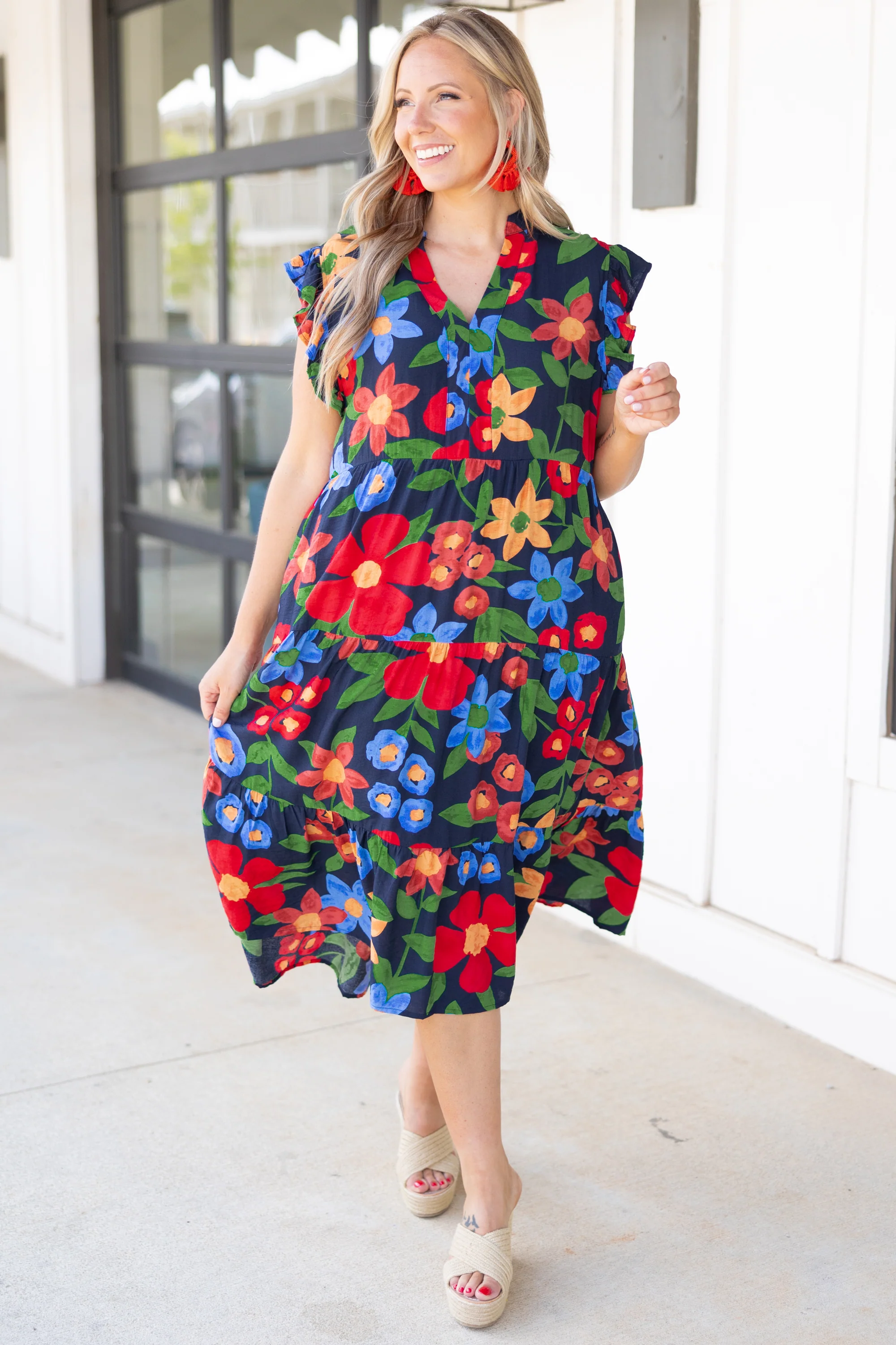 Take Me To Mexico Dress, Navy - Giverhouse