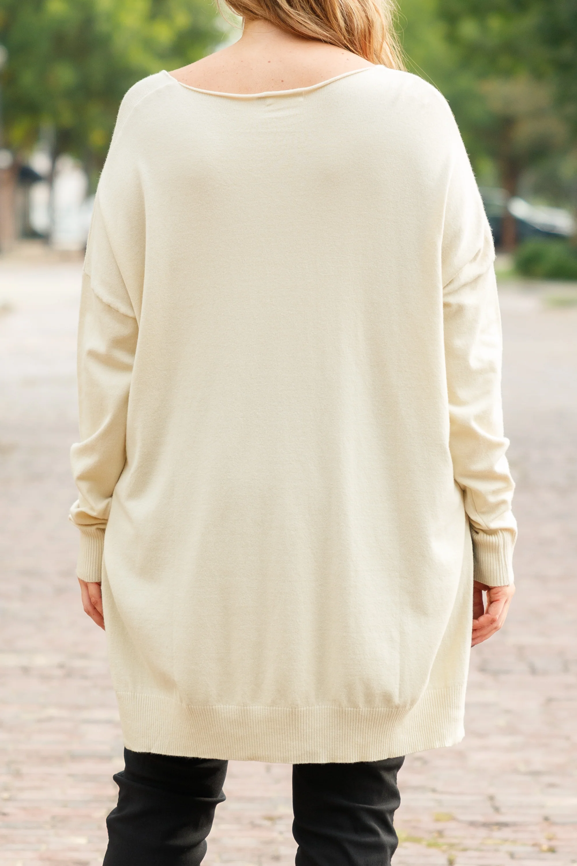 Miss Who I Was Sweater, Beige - Giverhouse