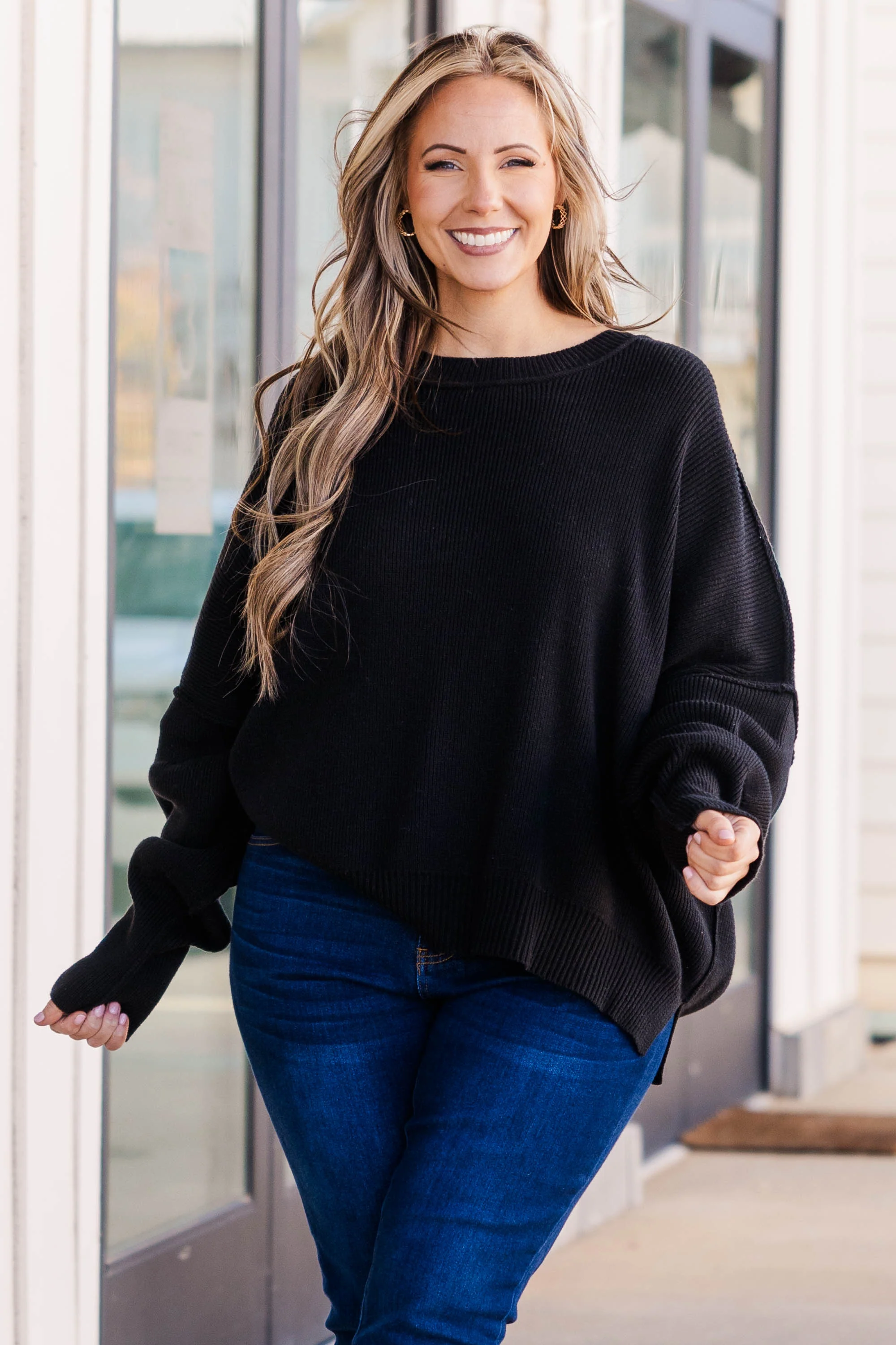 Magically Perfect Sweater, Black - Giverhouse