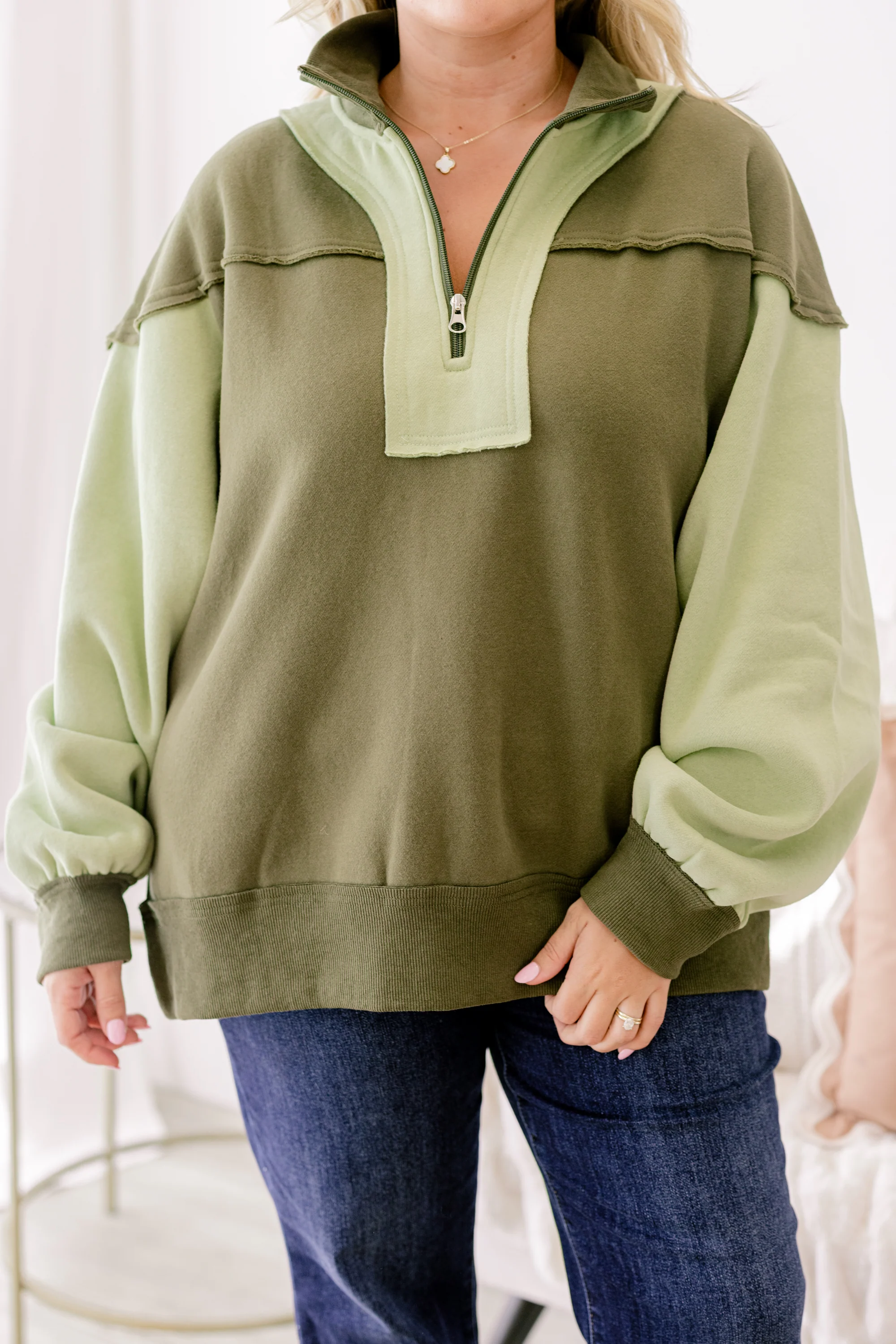 All We Want Pullover, Green - Giverhouse