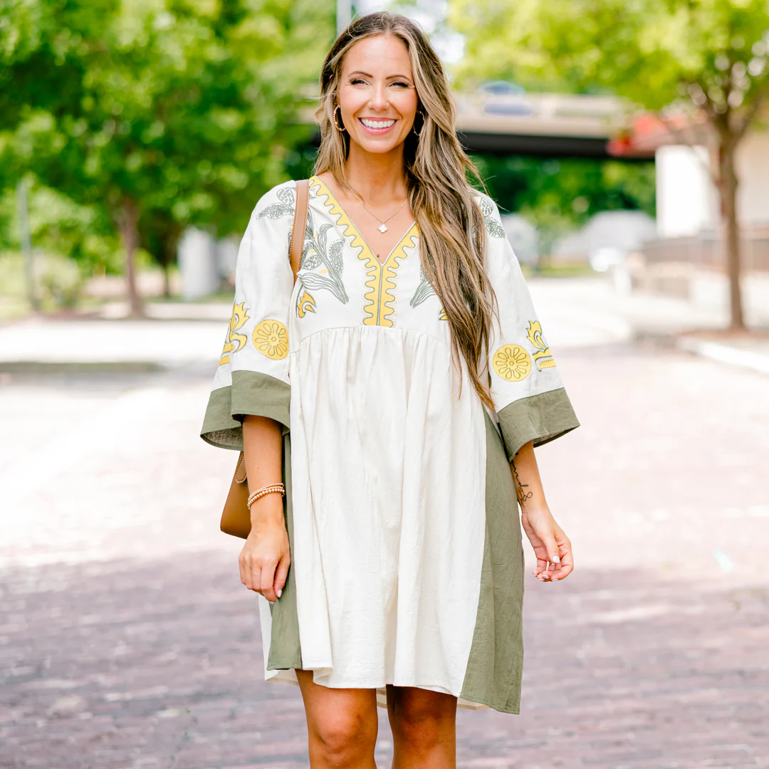 Drifting Muse Dress, Olive - Giverhouse