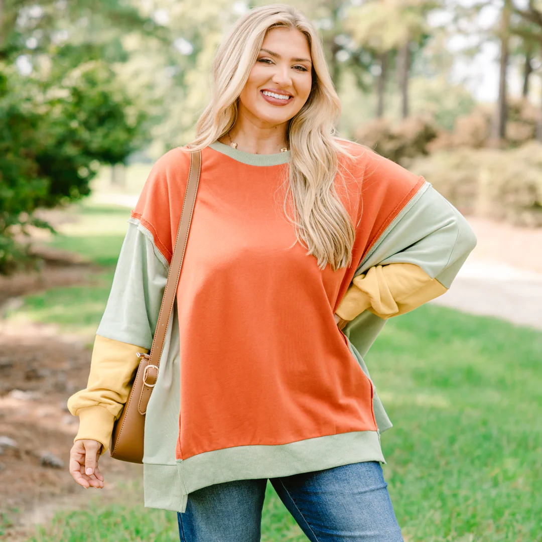 Rising To The Opportunity Pullover, Rust-Yellow - Giverhouse