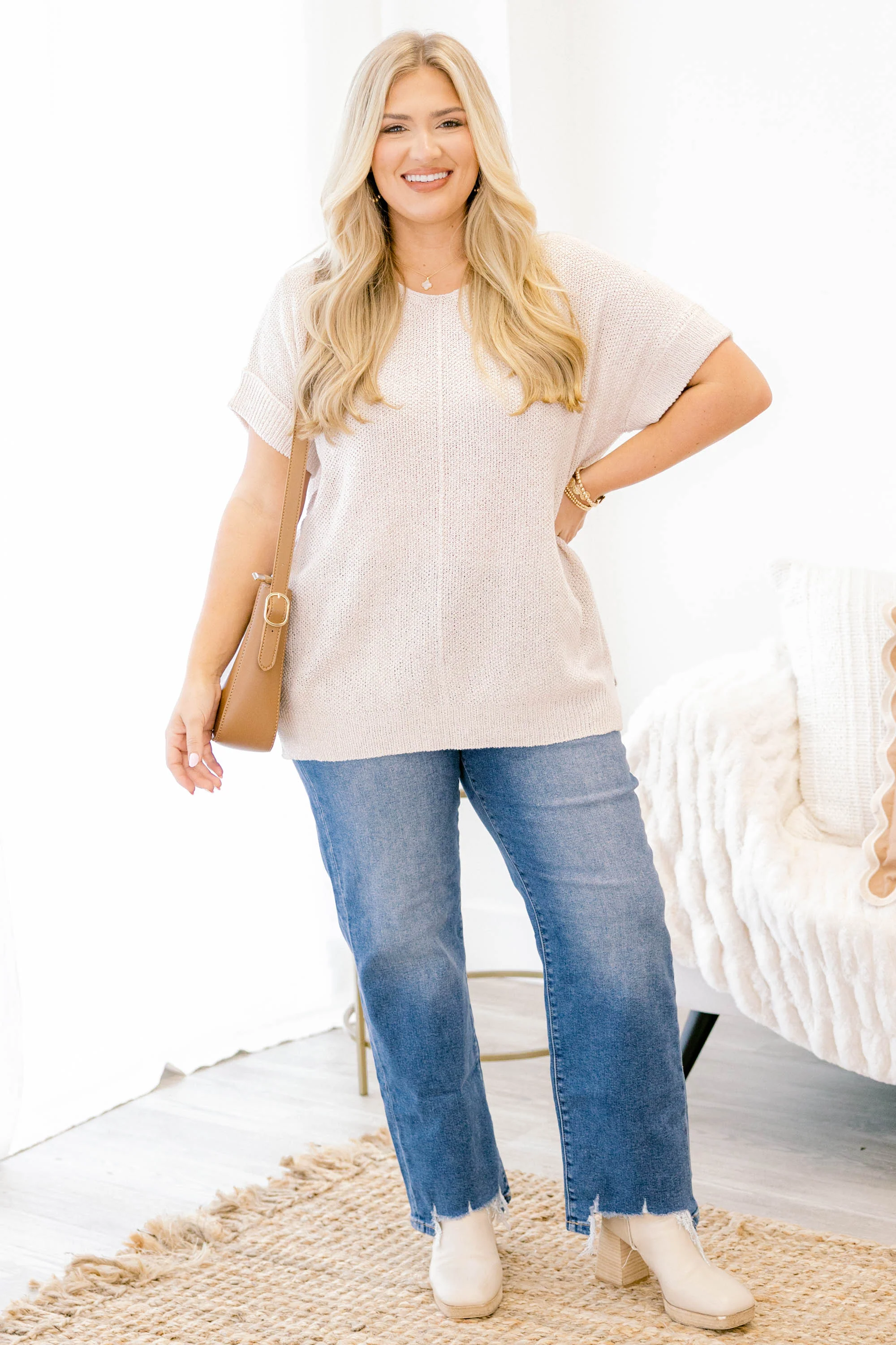 Feels Like The Moment Sweater, Heather Mocha - Giverhouse