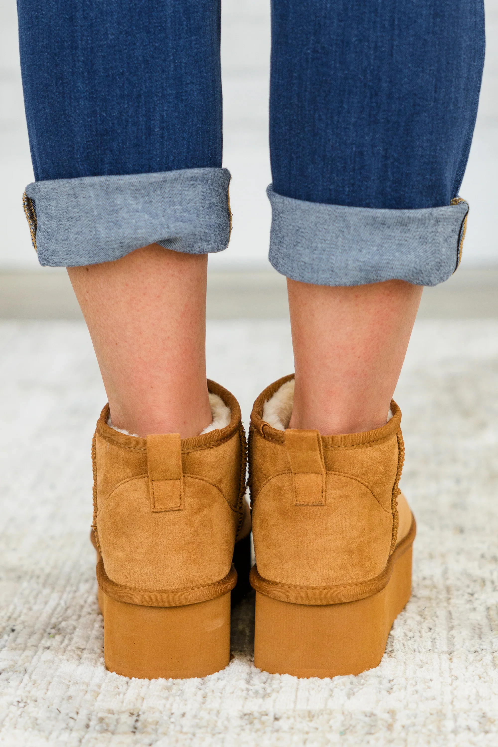 Cozy In Comfort Booties, Tan - Giverhouse