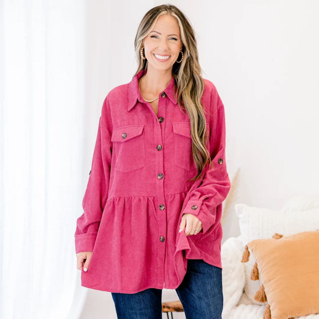 Love Without Limits Shacket, Magenta - Giverhouse