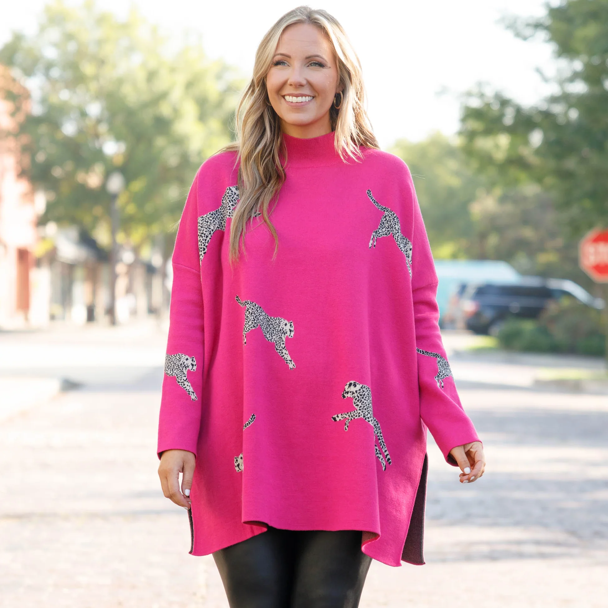Mother Of The Jungle Sweater, Hot Pink - Giverhouse