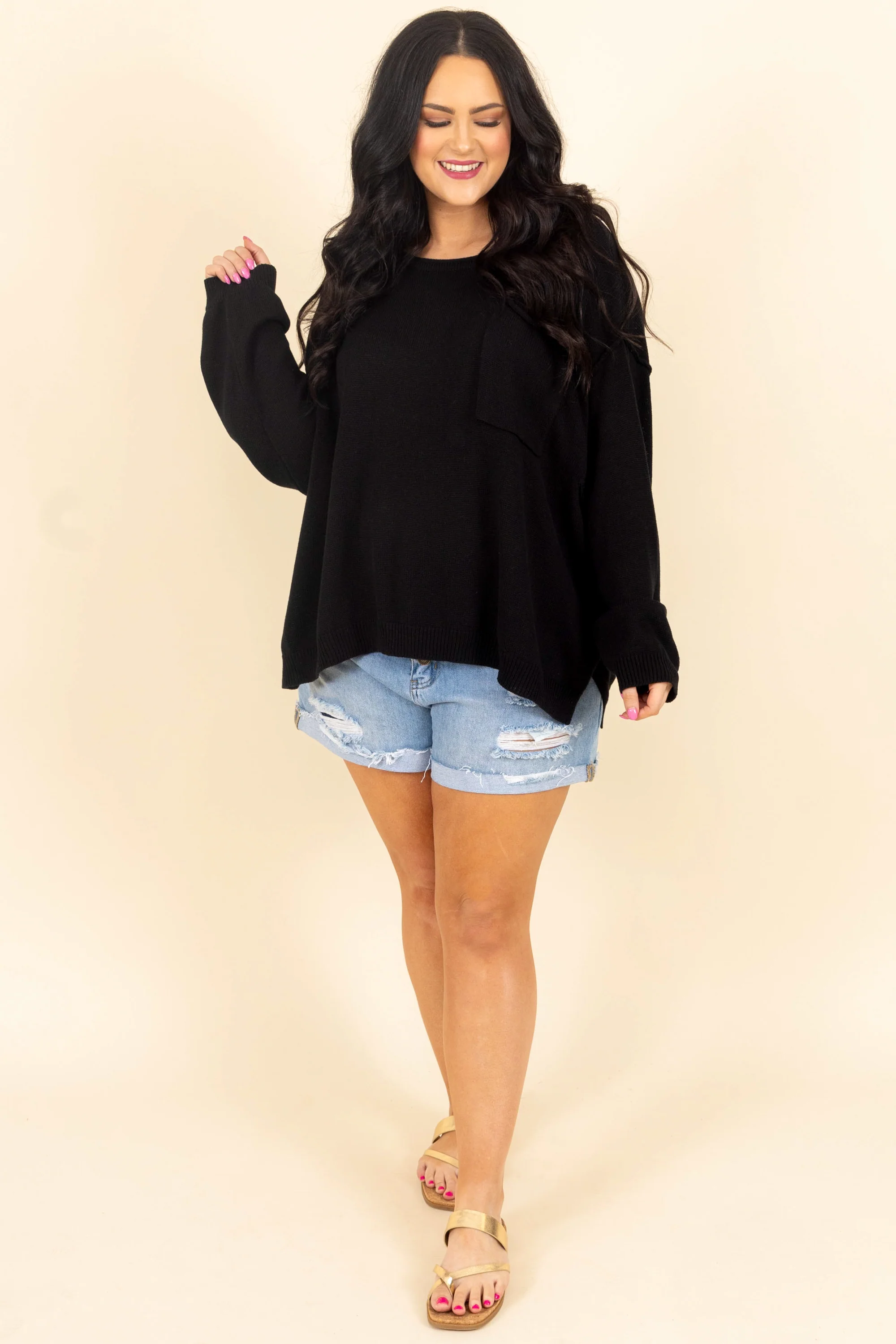 Let Me Be Sweater, Black - Giverhouse