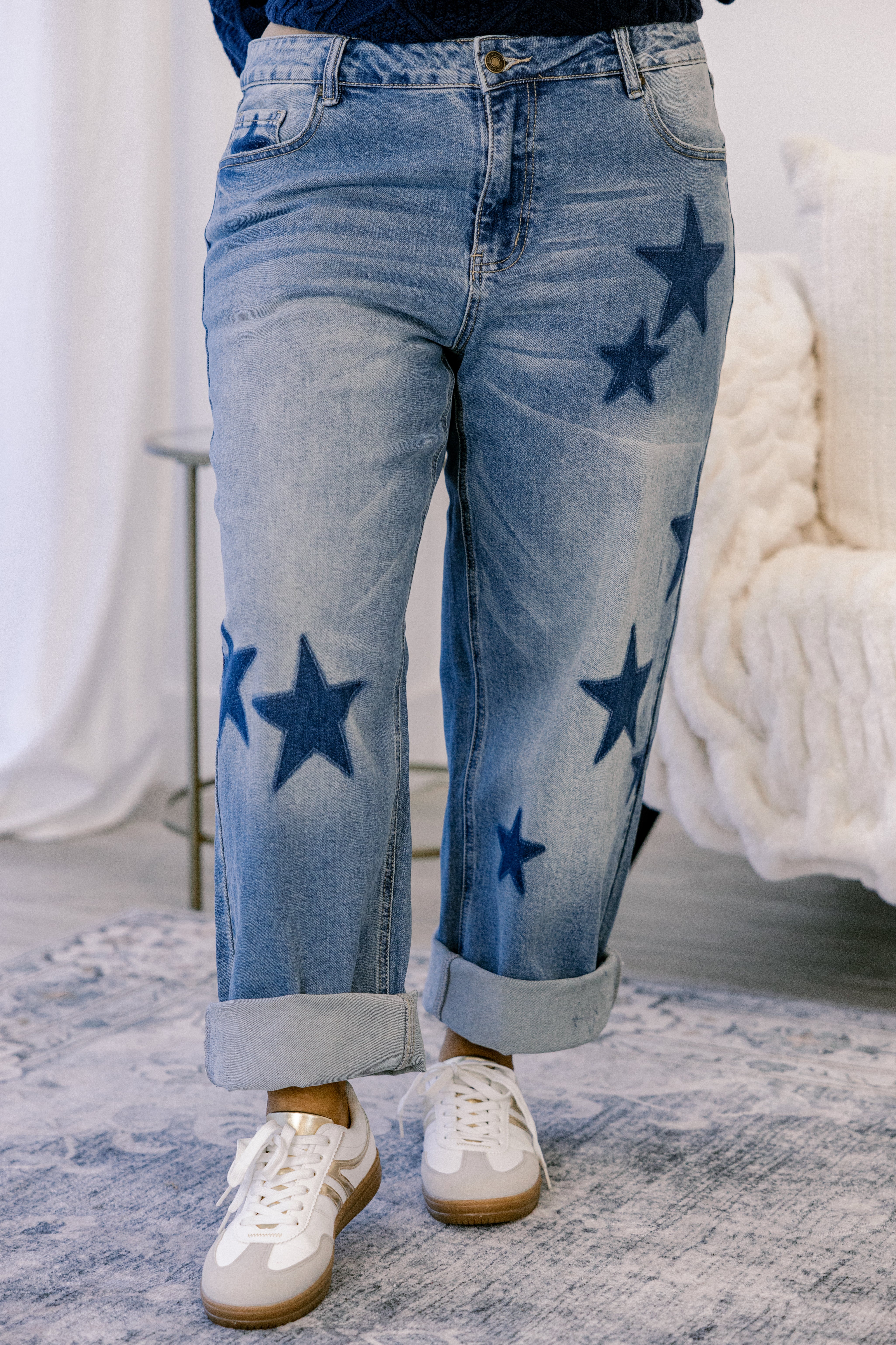 Passing Notes Jeans, Star Patch - Giverhouse