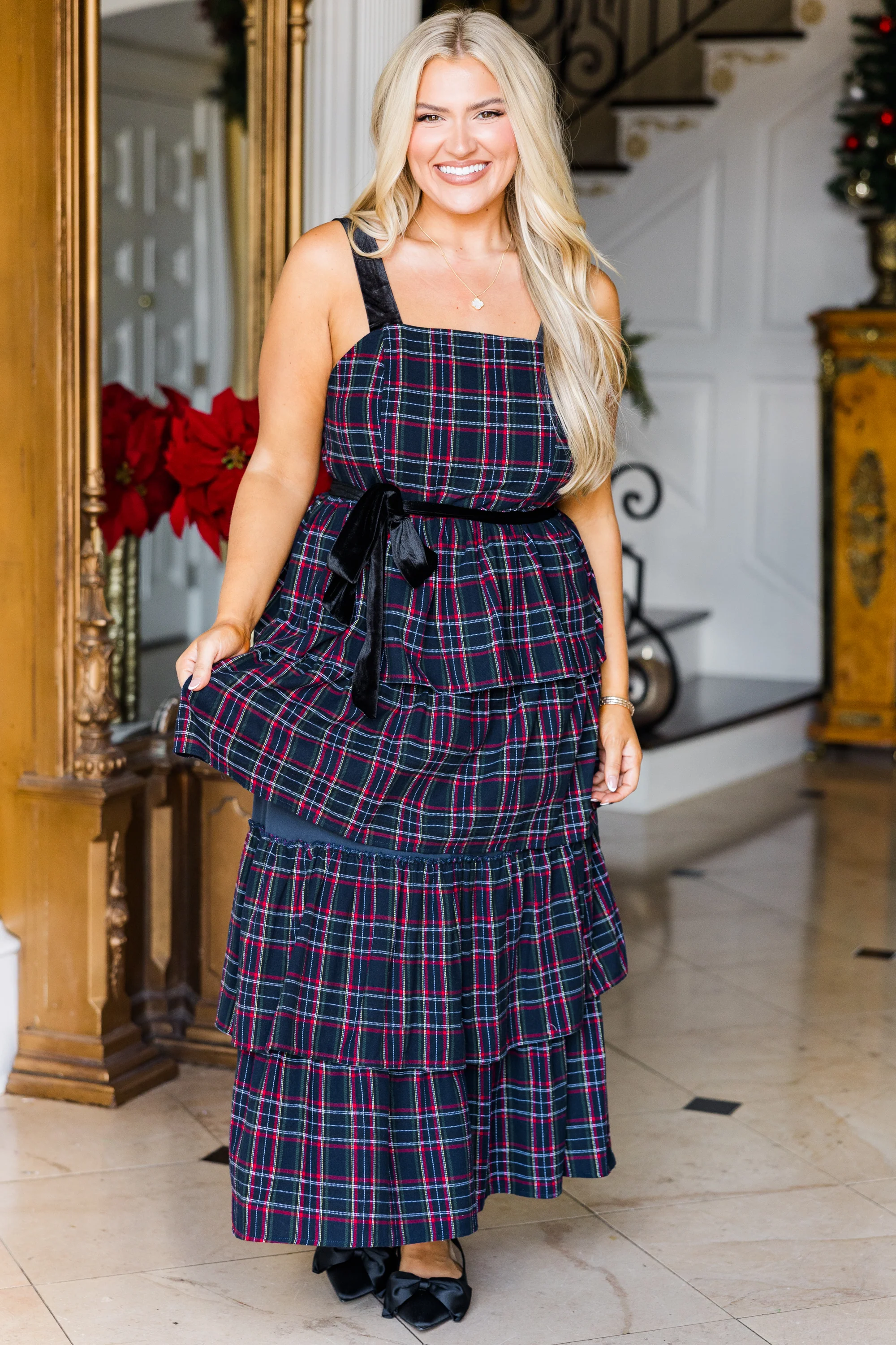 Glimpse of Grace Dress, Navy - Giverhouse