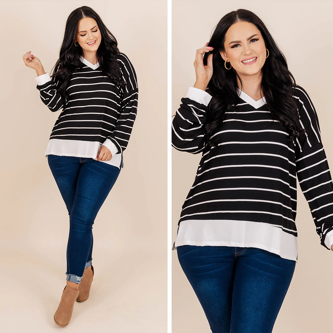 Free To Unwind Top, Black - Giverhouse