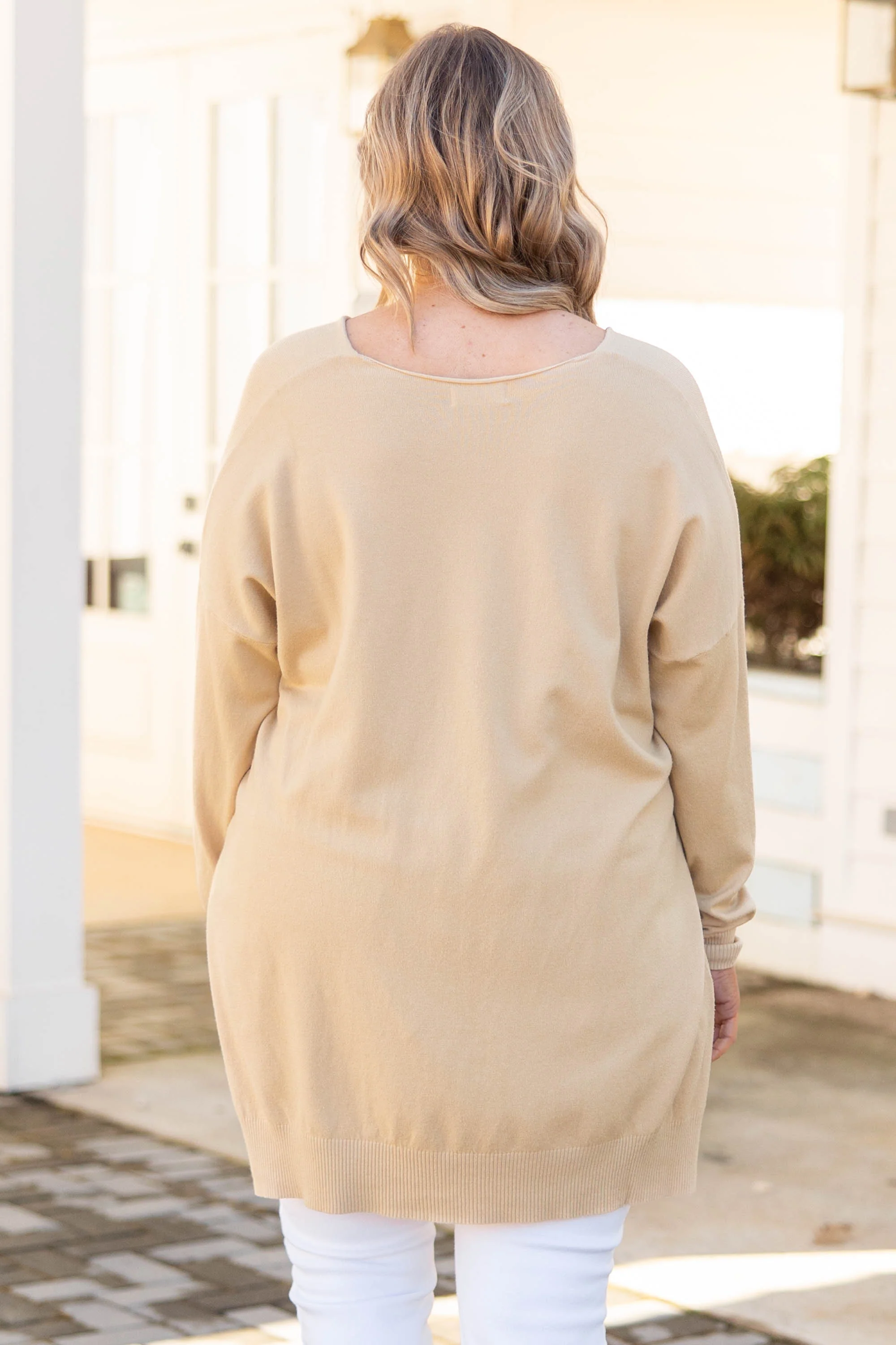 Miss Who I Was Sweater, Taupe - Giverhouse