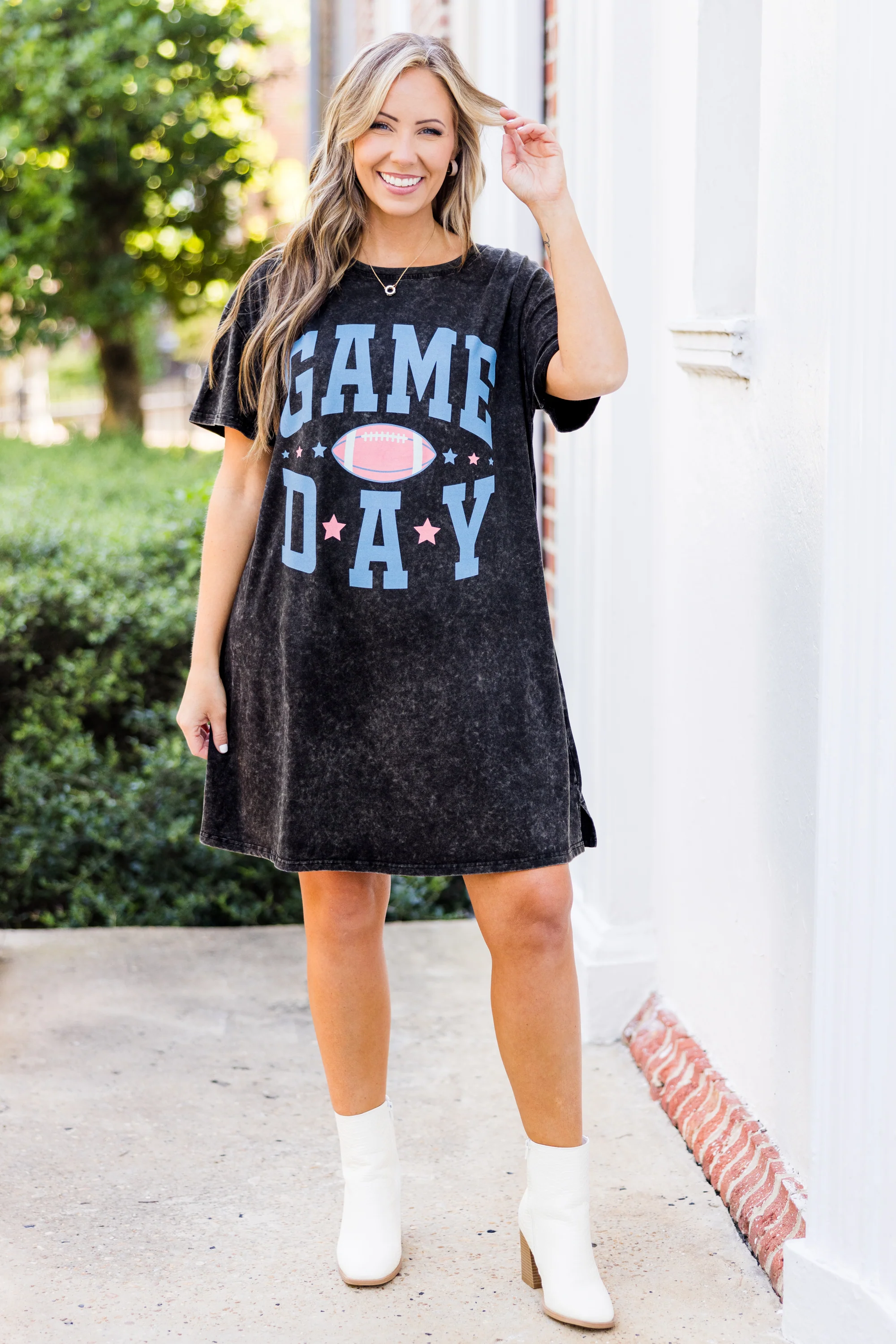 Game Days Are For The Girls T-Shirt Dress, Black - Giverhouse