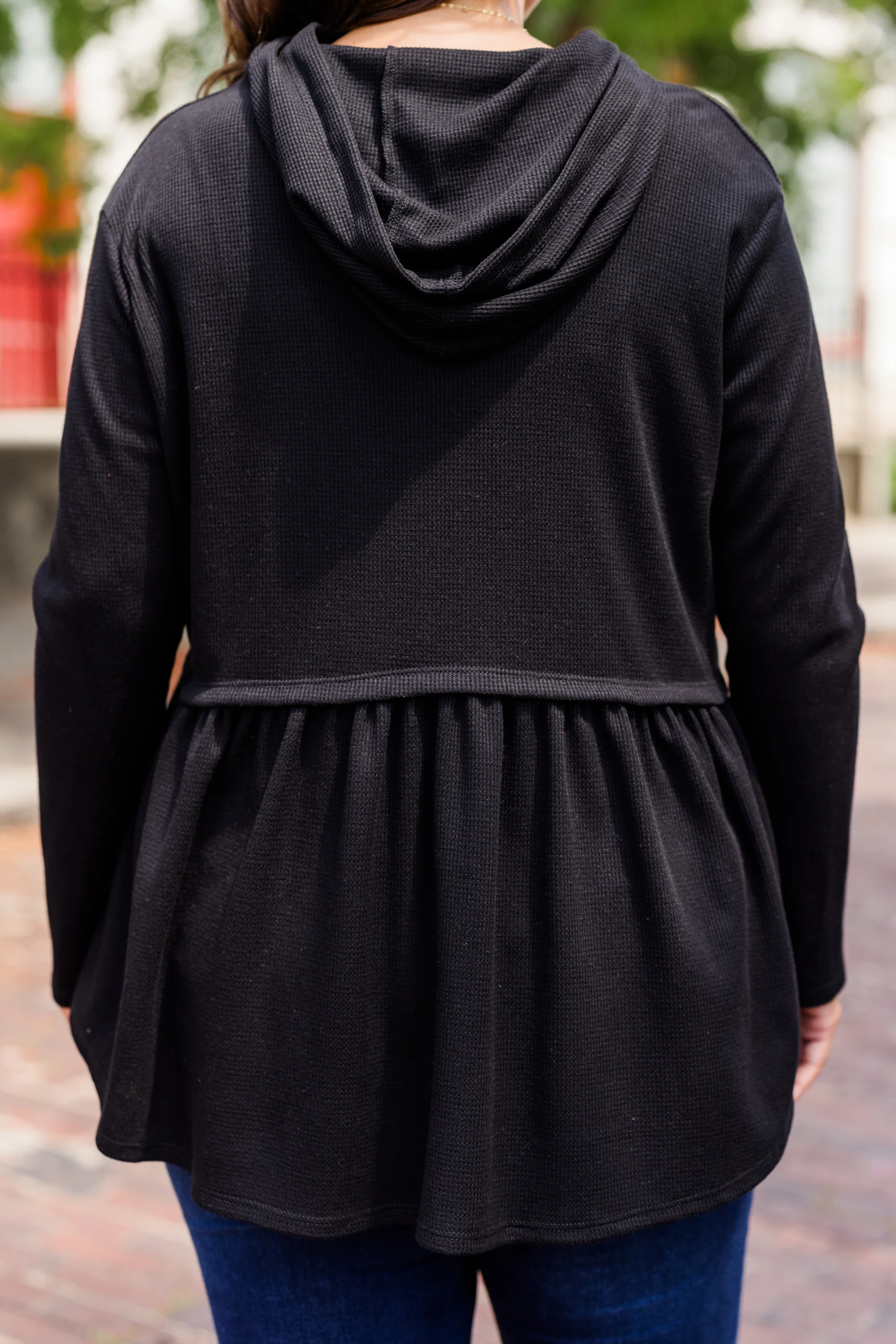 Cozy Geo Hoodie, Black - Giverhouse