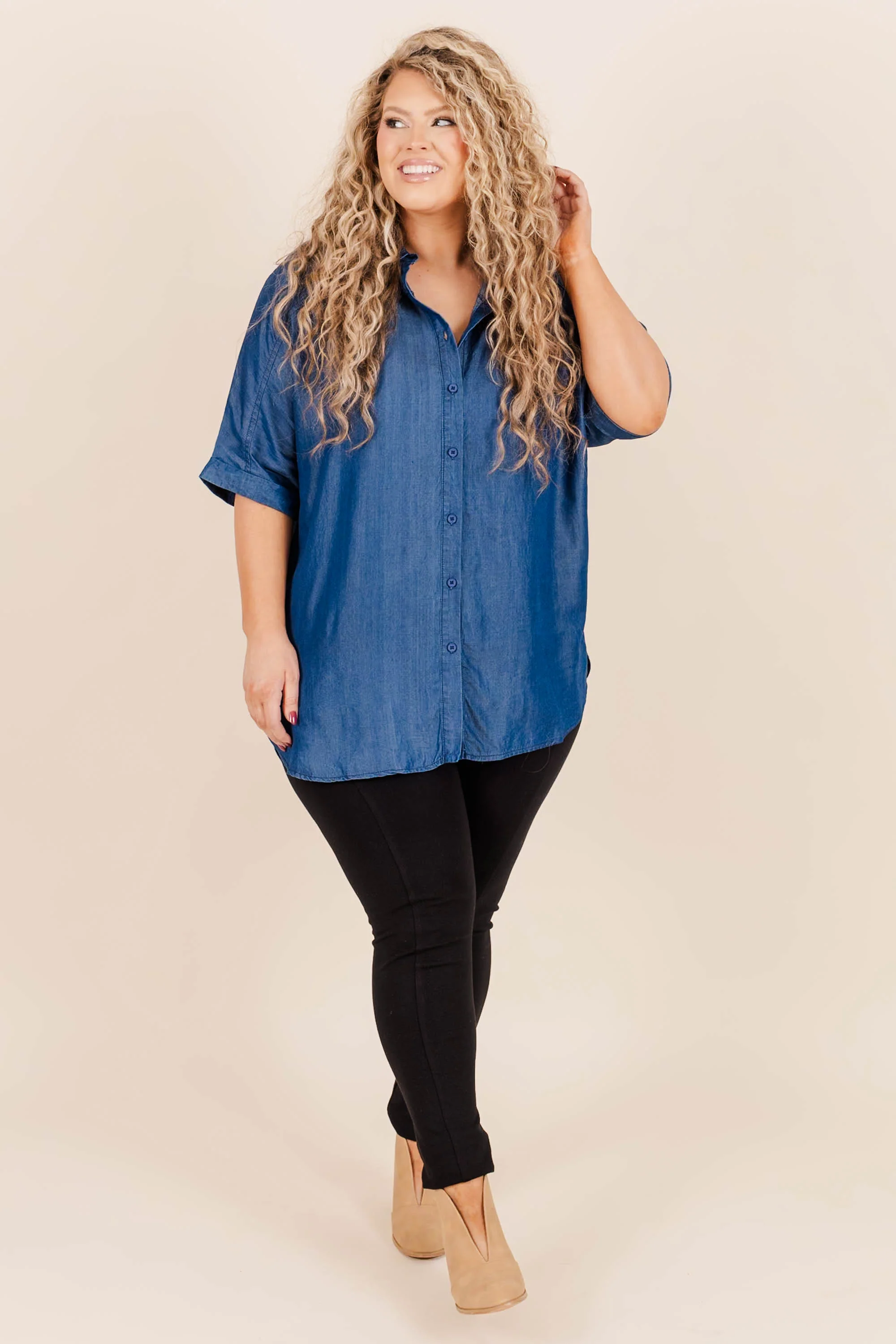 Call It How You See It Top, Dark Wash - Giverhouse