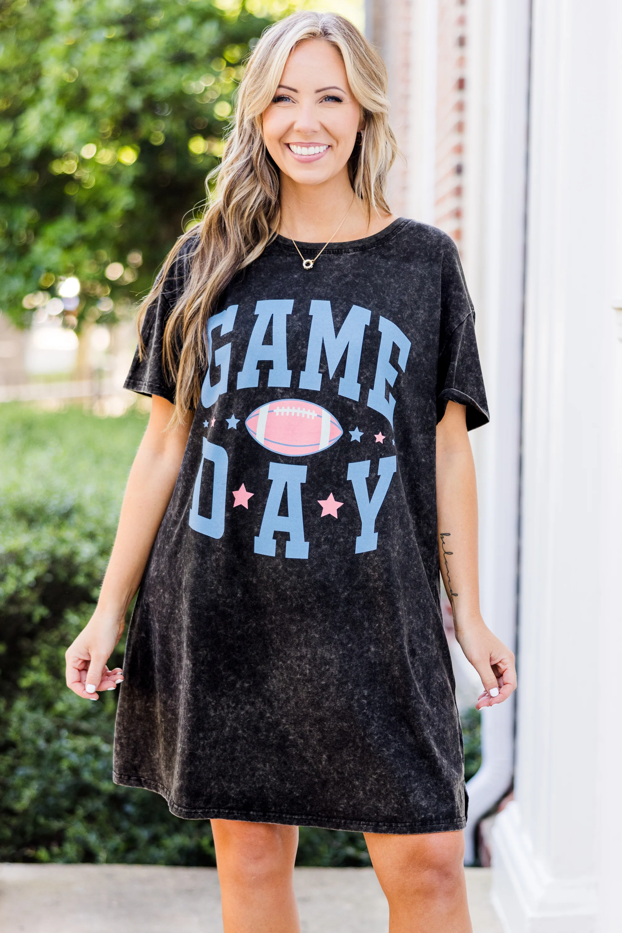 Game Days Are For The Girls T-Shirt Dress, Black - Giverhouse