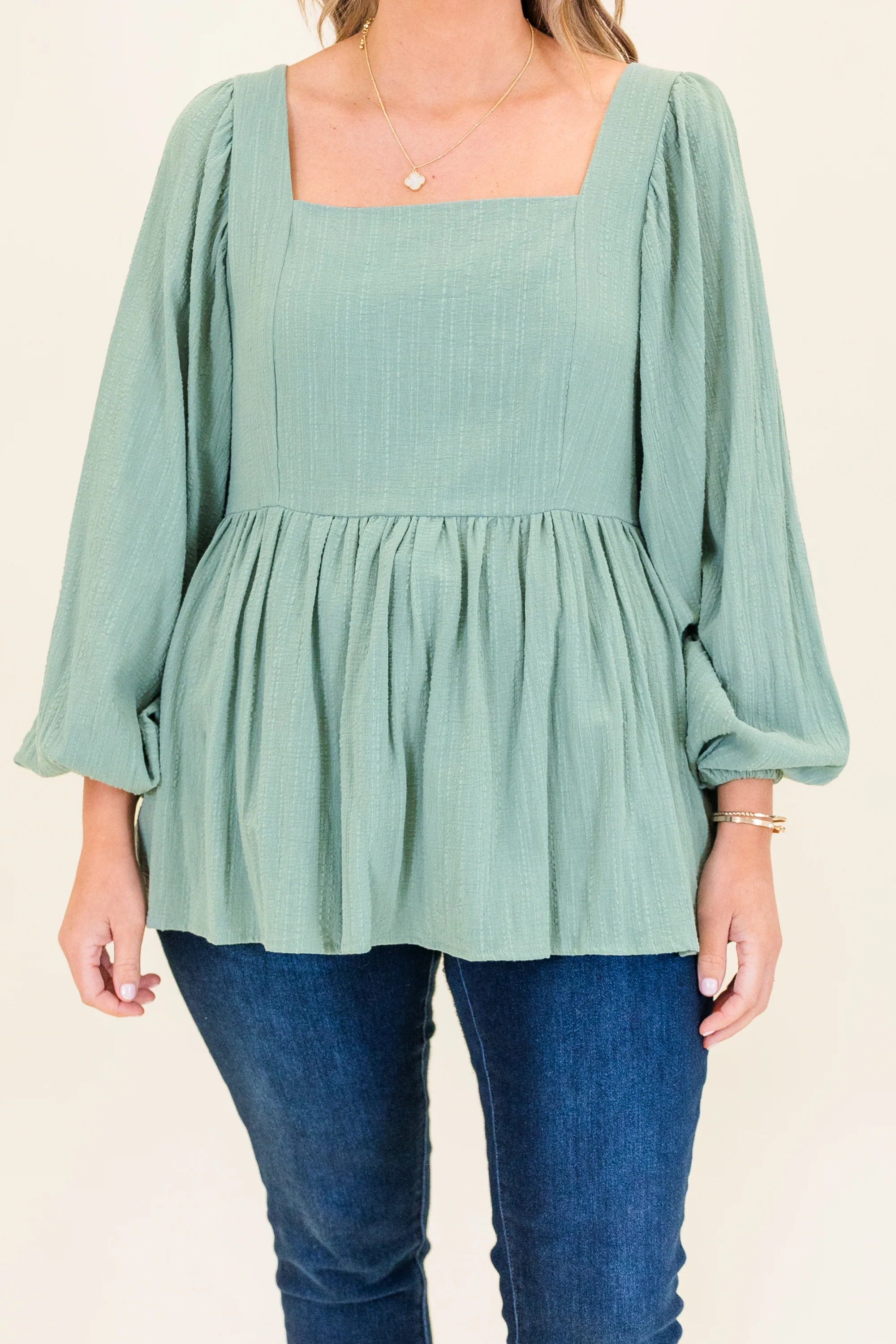Lovin' On You Top, Seafoam - Giverhouse