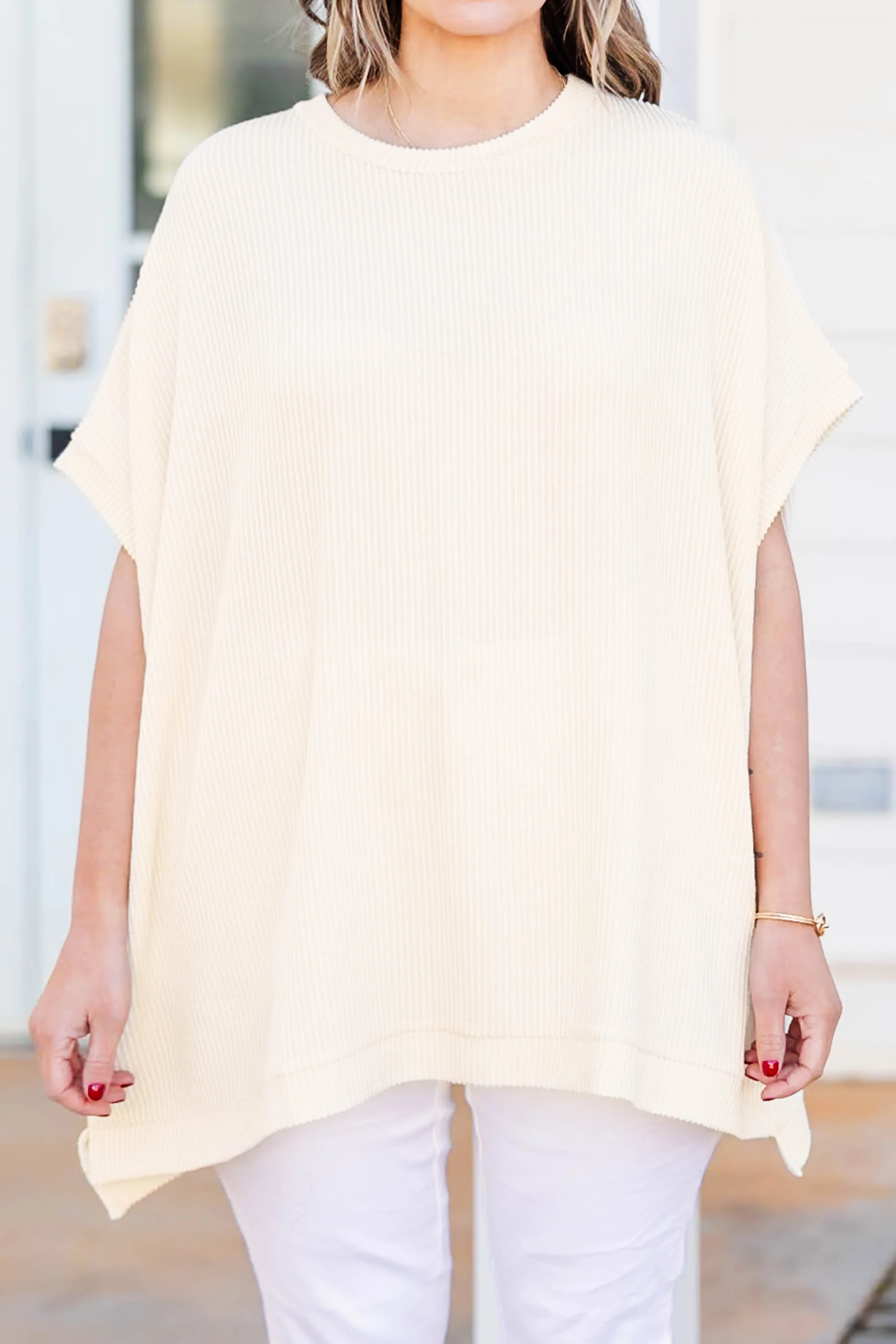 All About Knits Top, Oatmeal - Giverhouse